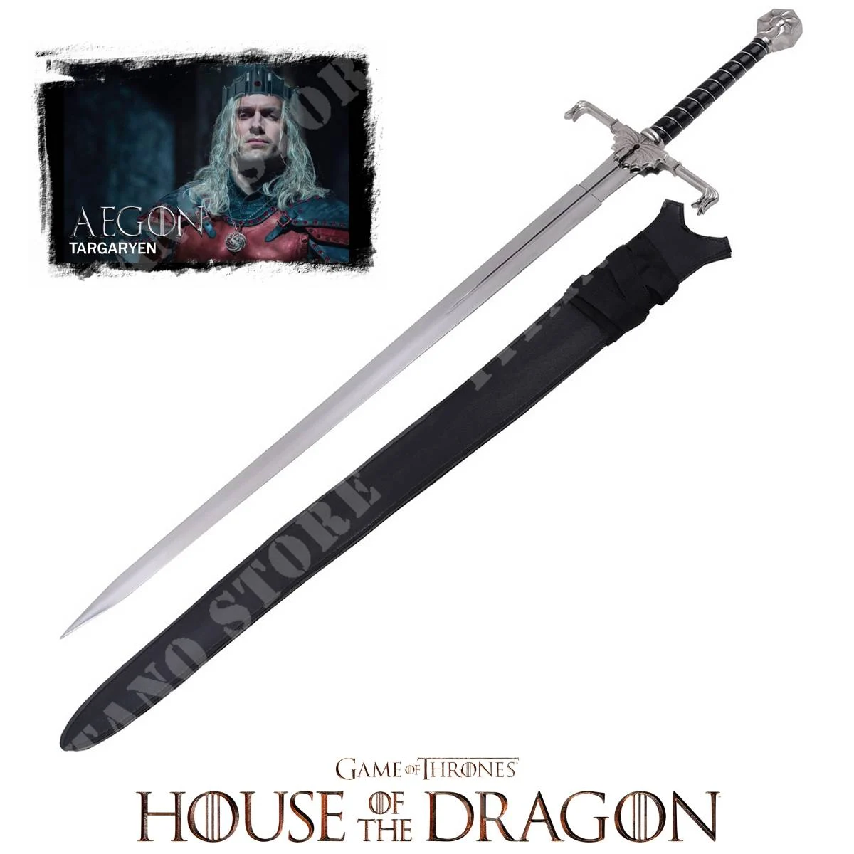 ESPADA ORNAMENTAL DE FUEGOS NEGROS DE AEGON I TARGARYEN (ZS686)