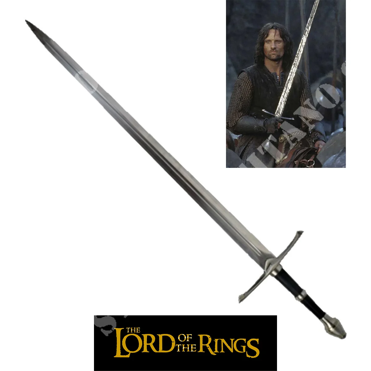 ESPADA ARAGORN CON DISPLAY DE MADERA (034C)
