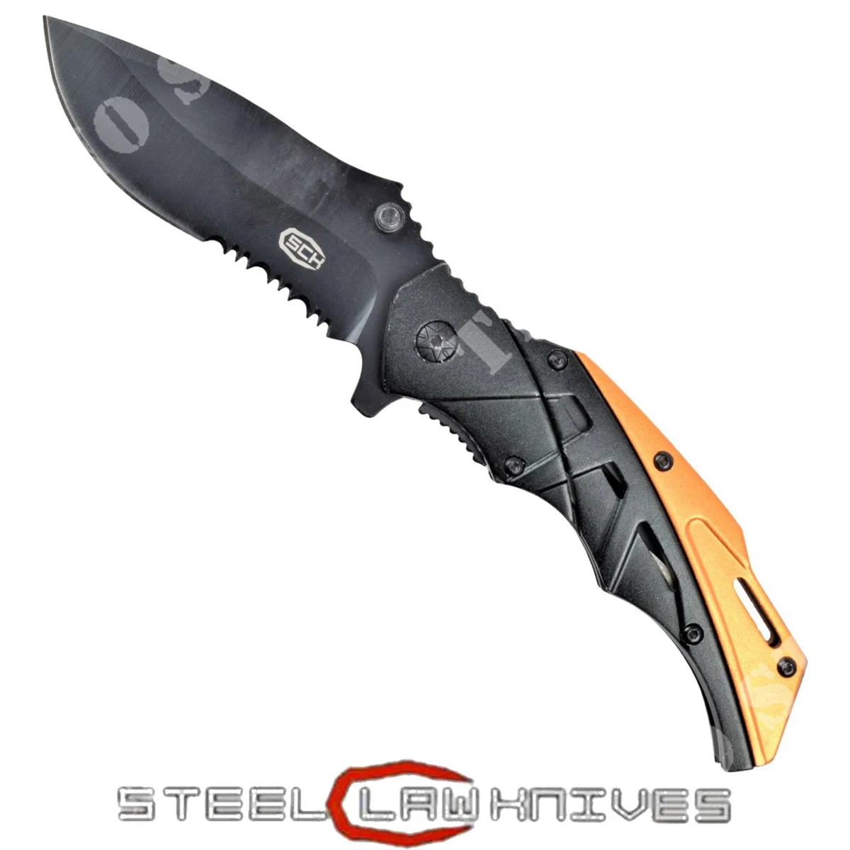 CUCHILLO PLEGABLE SCK LOMO NARANJA (CW-H77)