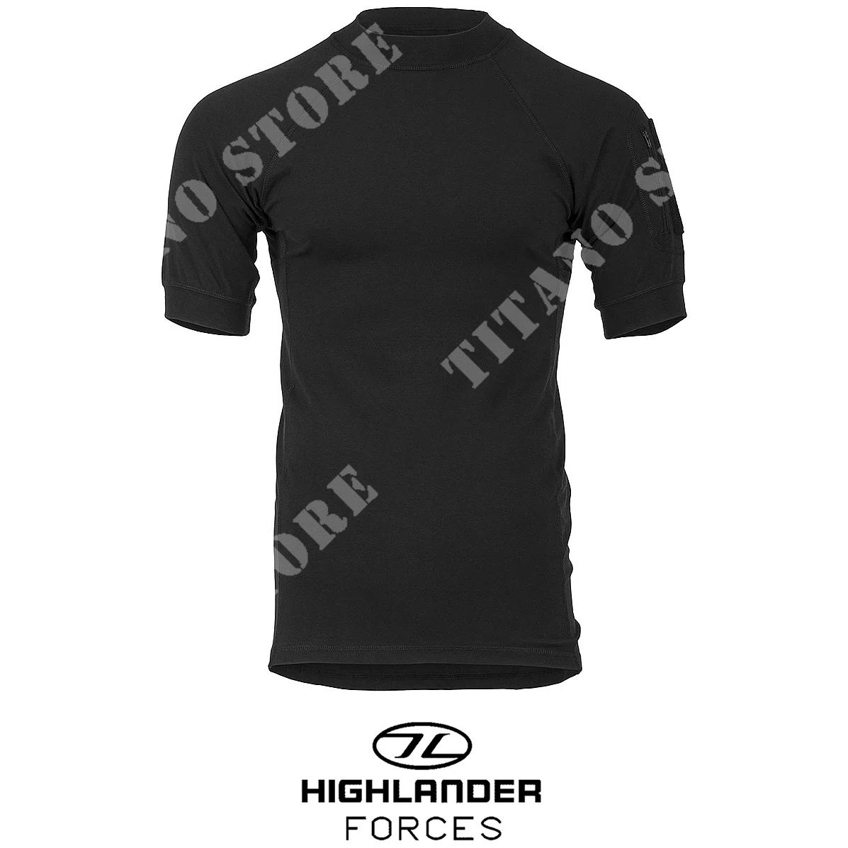 CAMISETA DE COMBATE TÁCTICO NEGRA HIGHLANDER (HL-TEE031 B)
