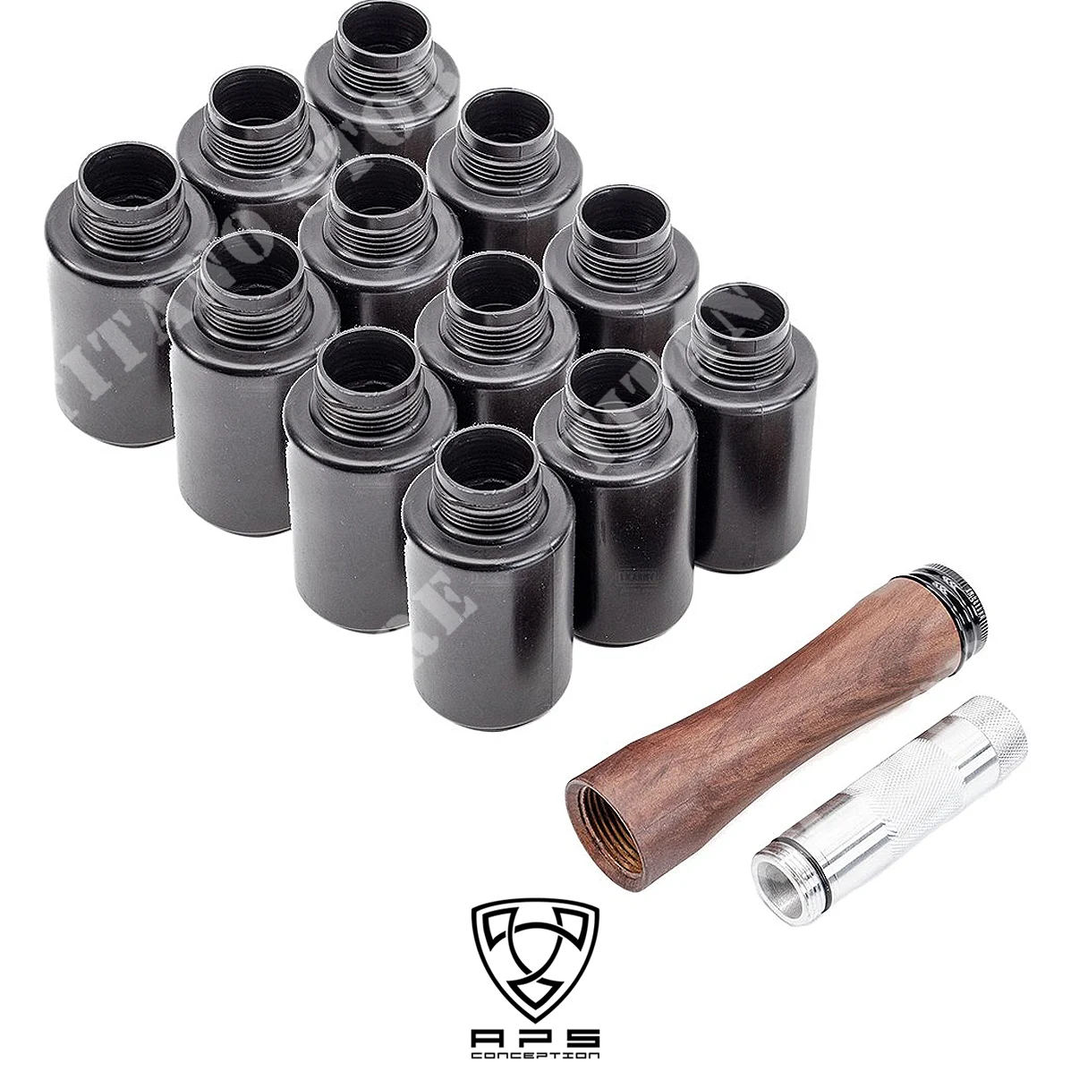 GRANADA ESTILO STICK THUNDER B CON 12 CARCASAS APS (AP-TB12G)