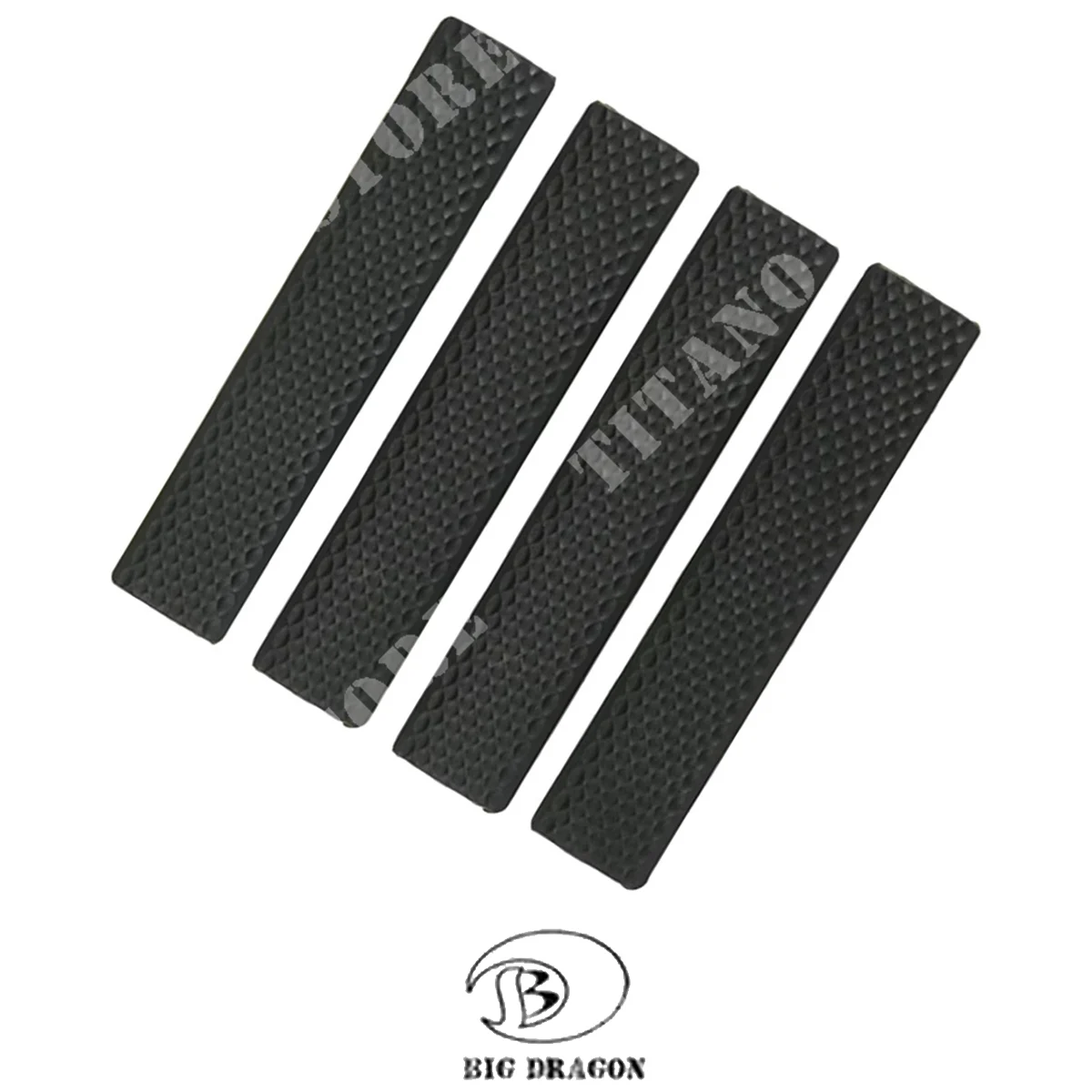 4 TAPAS DESLIZANTES NEGRAS BIG DRAGON TIPO A (BD-4150)