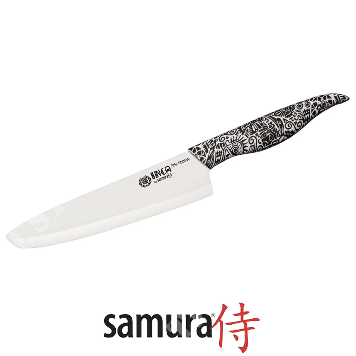 CUCHILLO COCINERO CERAMICA BLANCO INCA 18.7CM SAMURA (C670SIN85W)