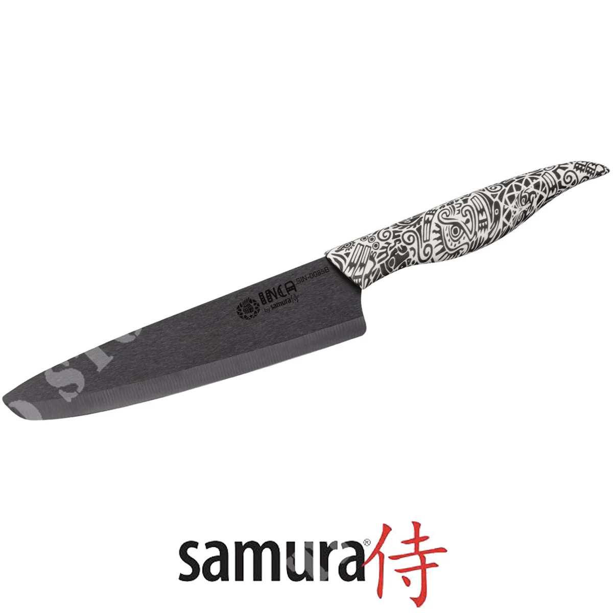 CUCHILLO COCINERO CERAMICA NEGRO INCA 18.7CM SAMURA (C670SIN85B)