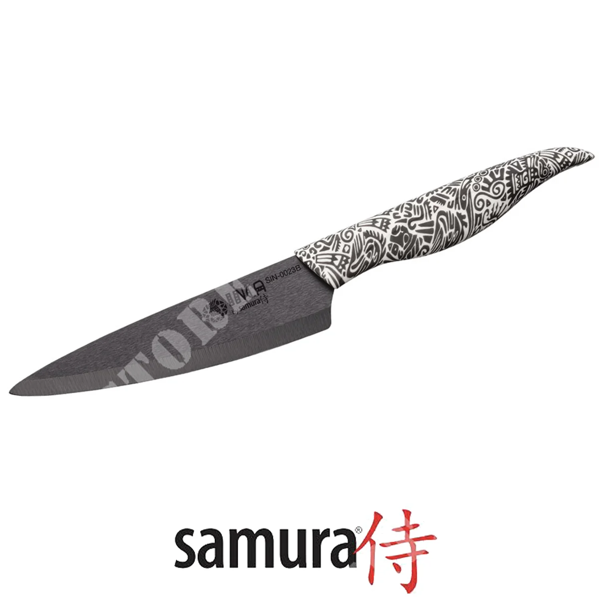 CUCHILLO FILETEADOR CERAMICA NEGRA INCA 15.5CM SAMURA (C670SIN23B)
