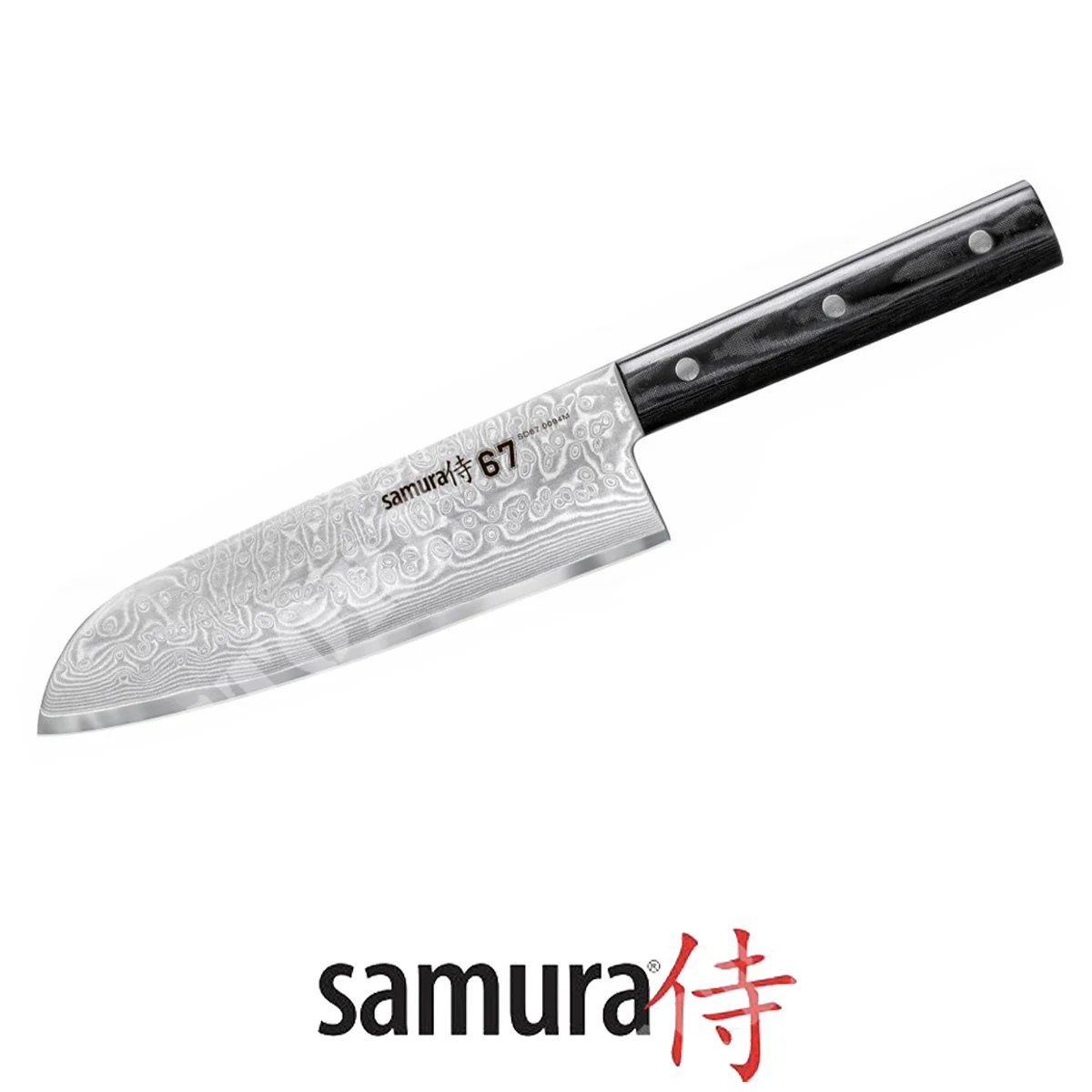 CUCHILLO DAMASCO 67 SANTOKU 17.5CM SAMURA (SD67-0094M)