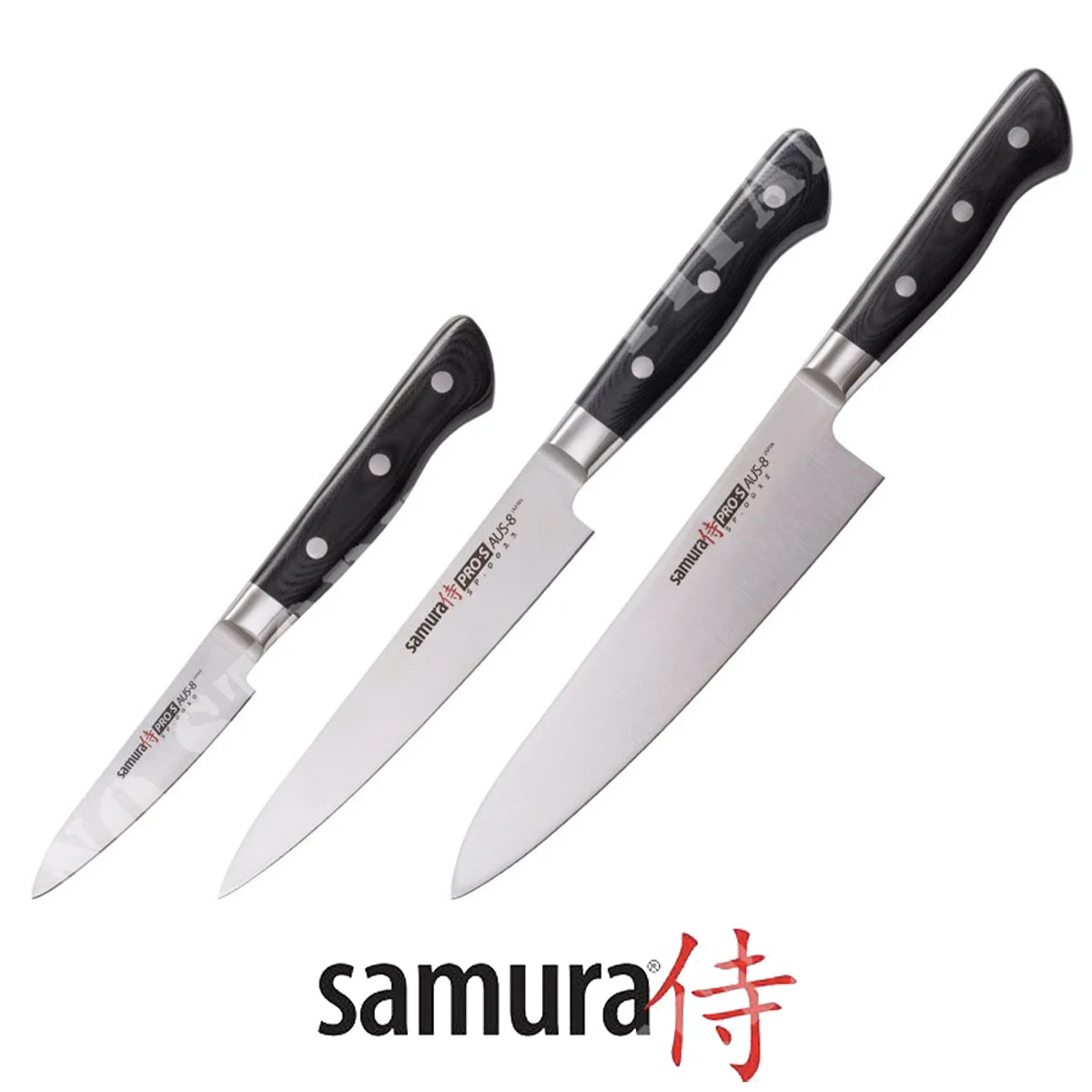 SET 3 UDS CUCHILLO COCINERO-FILETEADOR-PARADOR PRO-S SAMURA (C670SP0220)