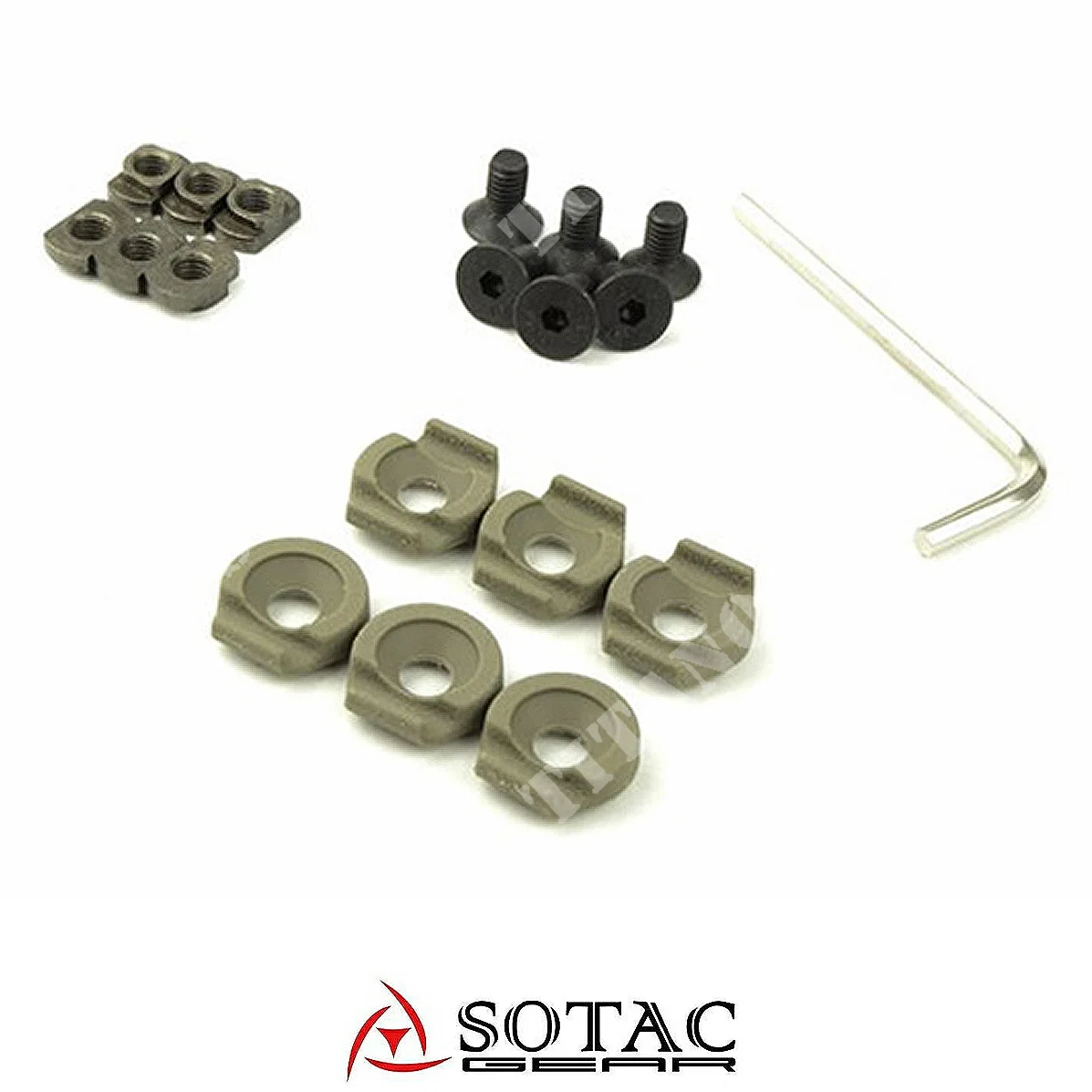 JUEGO DE CLIP PARA CABLE M-LOK TIERRA OSCURO SOTAC (STC-XK-01-DE)