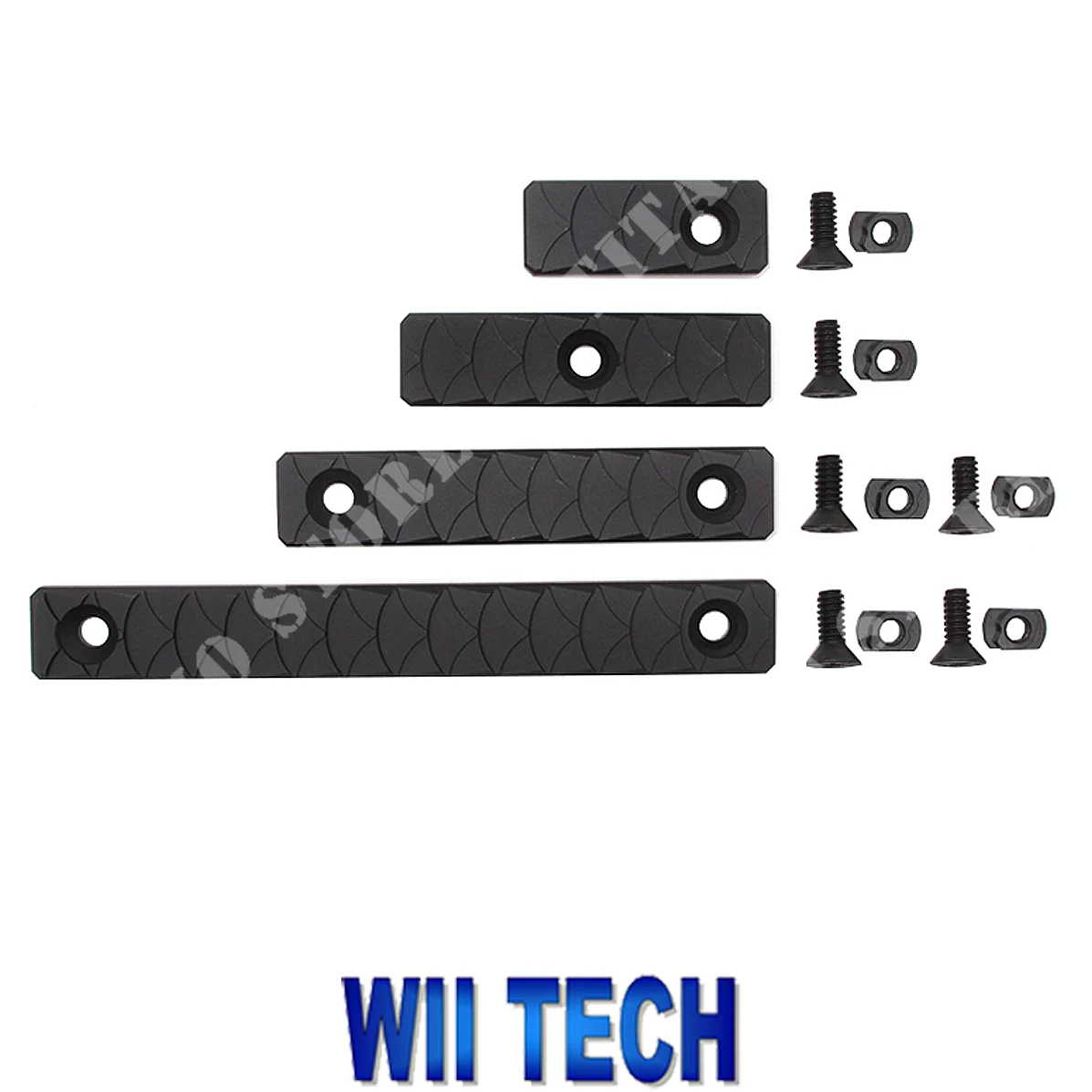 JUEGO DE CUBIERTAS DESLIZANTES METÁLICAS ESCALA M-LOK TECH WII (WII-5089)