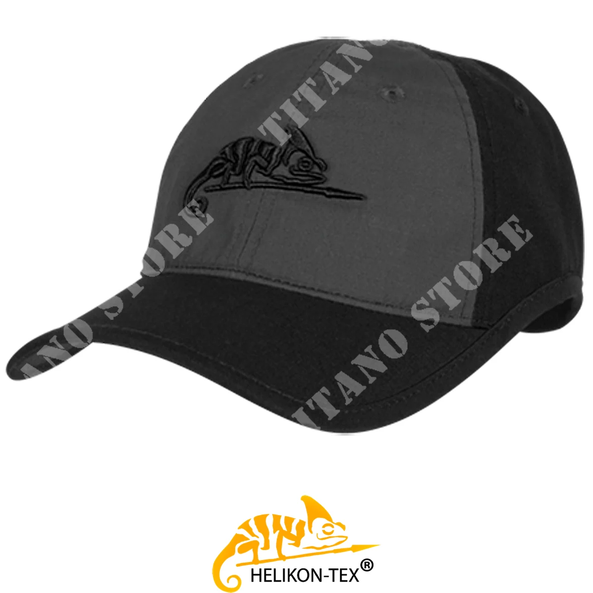 GORRA DE BÉISBOL NEGRA/GRIS CON LOGO HELIKON (CZ-LGC-PR-0135B)