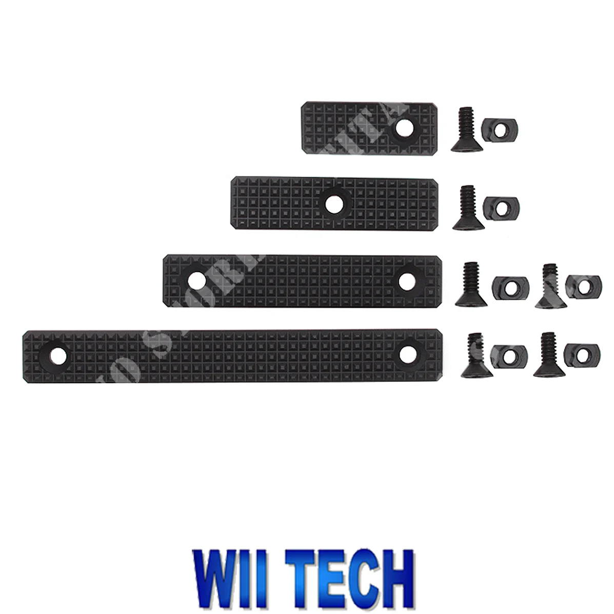 JUEGO DE CUBIERTAS DESLIZANTES DE METAL M-LOK CUADRADO TECH WII (WII-5081)