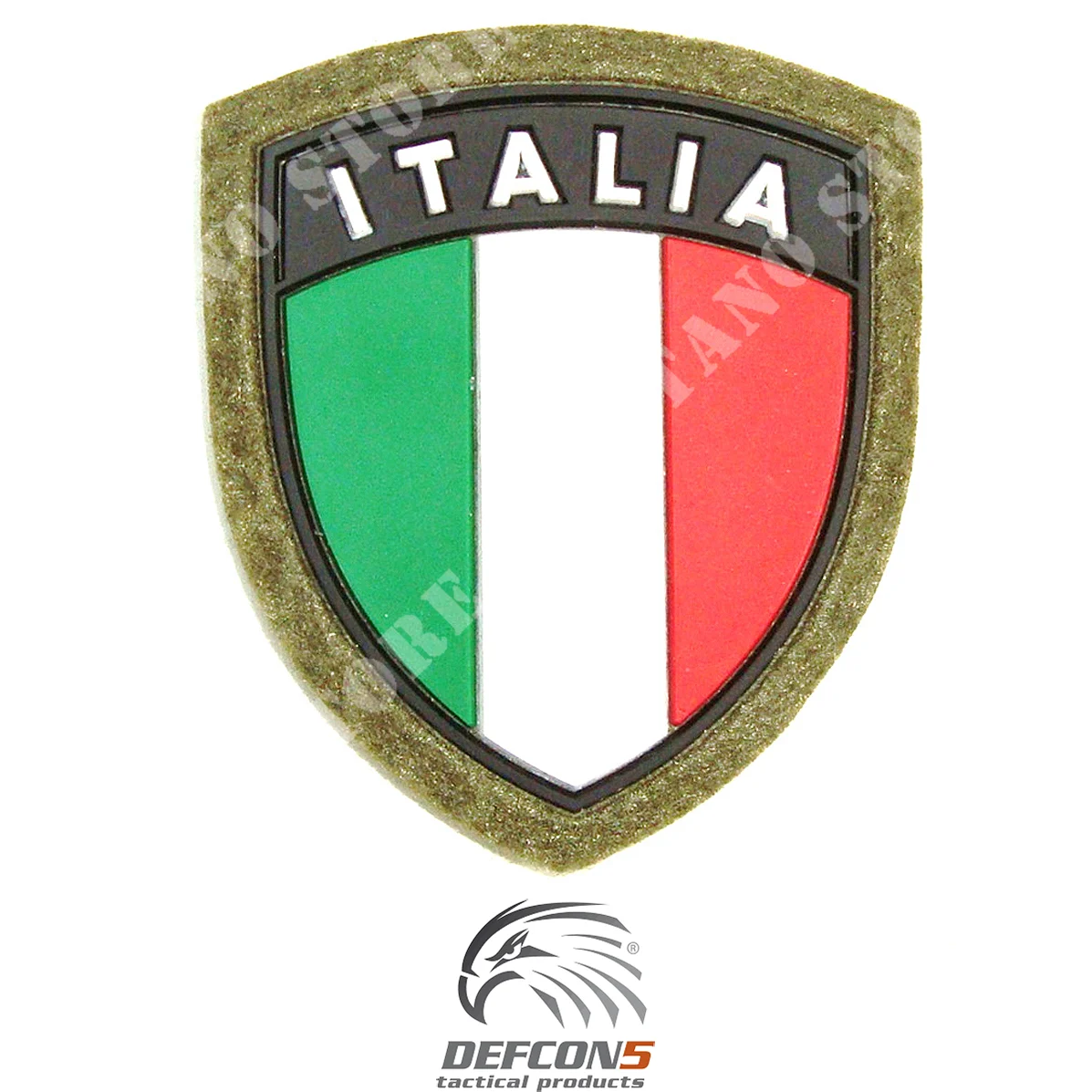 PARCHE ESCUDO ITALIA VERDE PVC DEFCON 5 (D5-ITC OD)