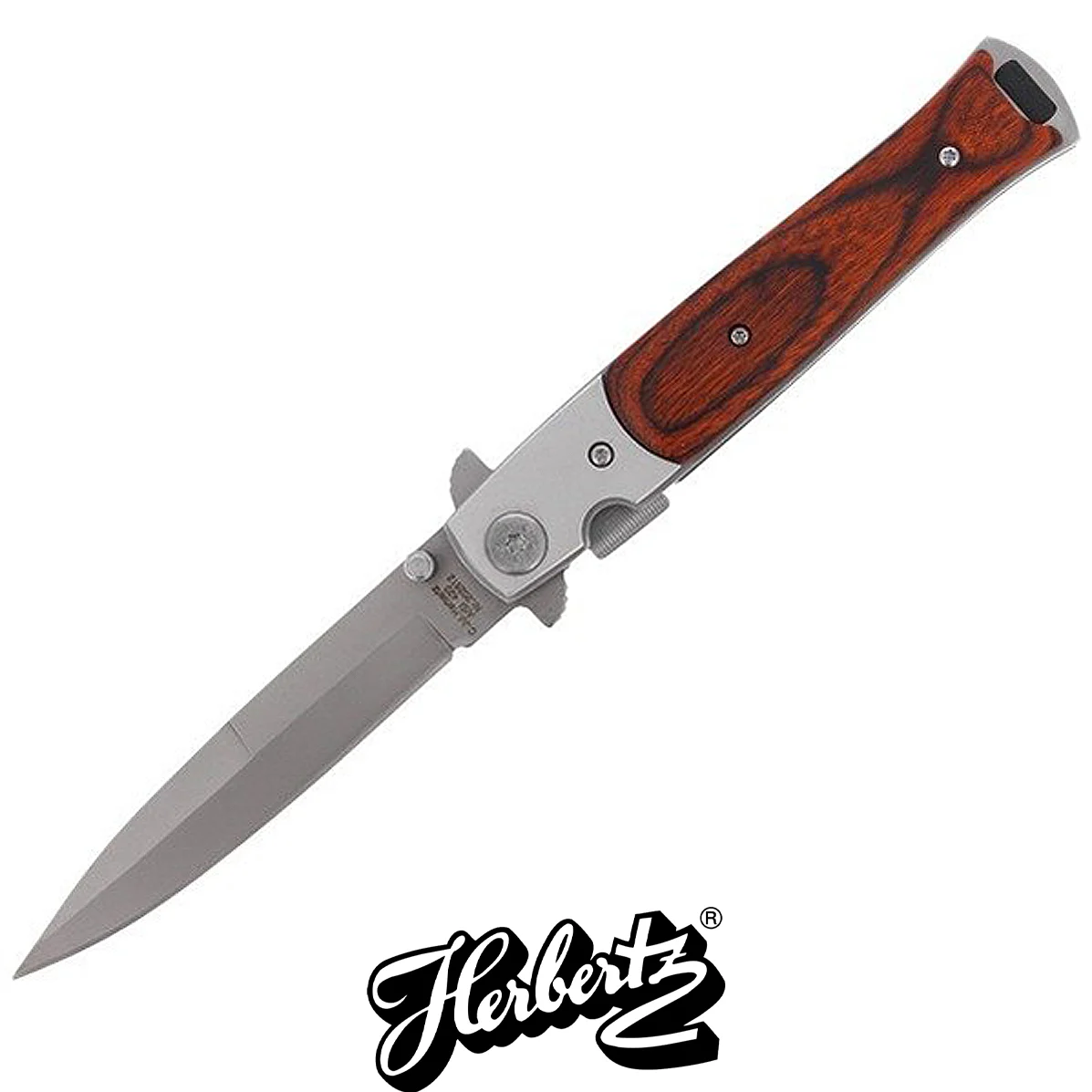 CUCHILLO STILETTO HOJA 10cm PAKKA MANGO MADERA HERBERTZ (HRB-202612)