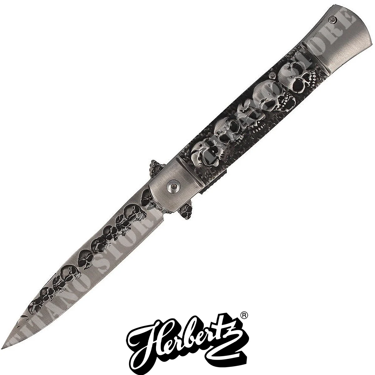 CUCHILLO SILETTO HOJA 9.7 MANGO ACERO CALAVERA HERBERTZ (HRB-584013)