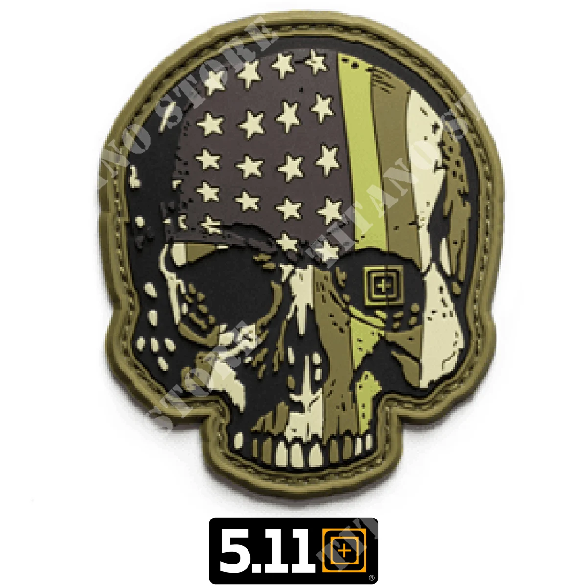 PARCHE PATRIOTA CALAVERA VERDE 5.11 (92109-182)
