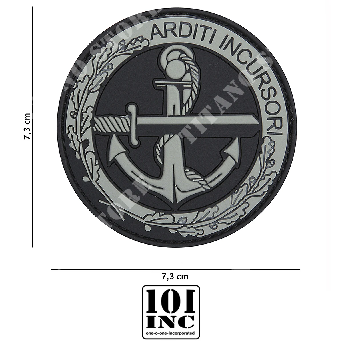 PARCHE PVC 3D ARDITI INCURSORI NEGRO/GRIS 101 INC (444130-5407)