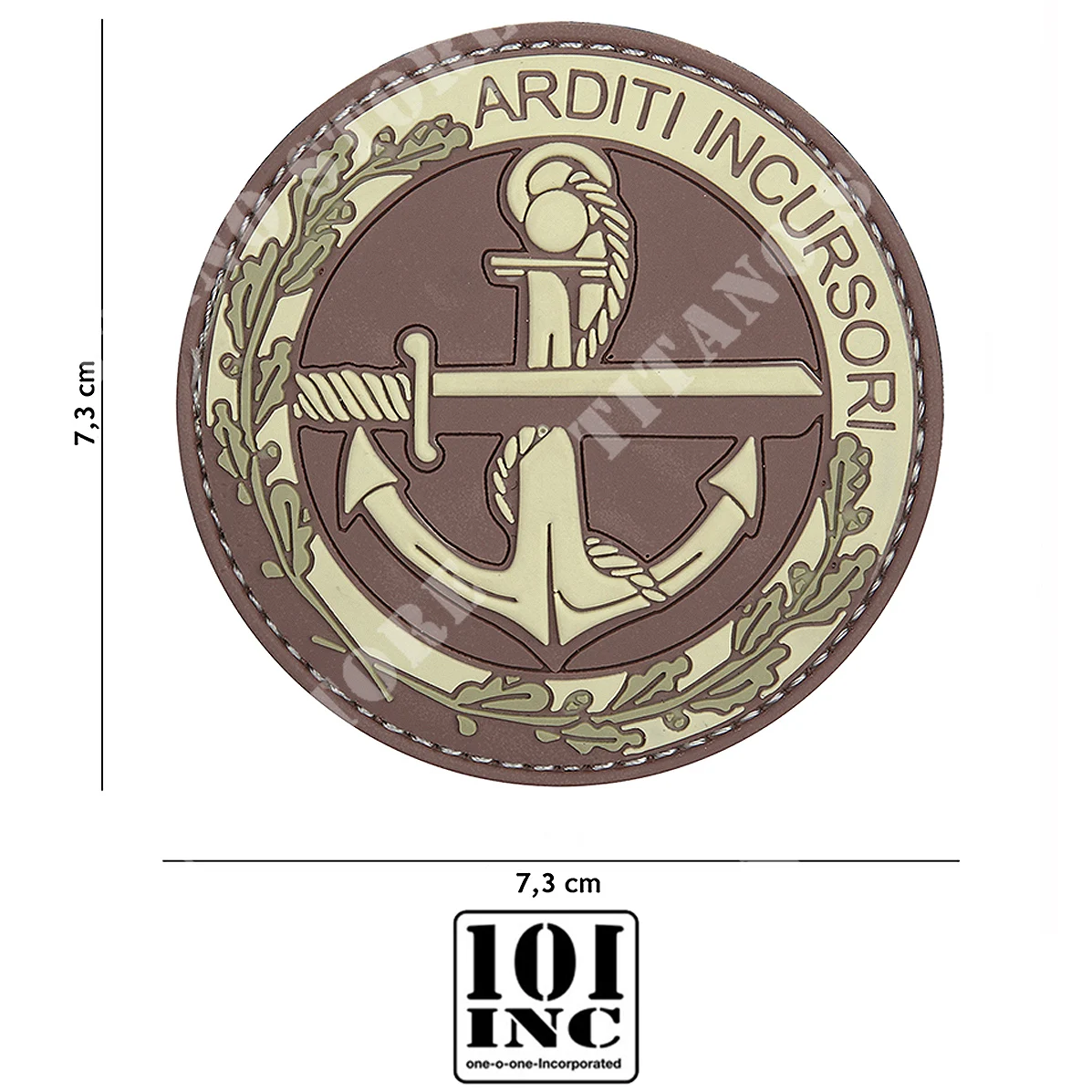 PARCHE PVC 3D ARDITI INCURSORI MARRÓN/TAN 101 INC (444130-5380)