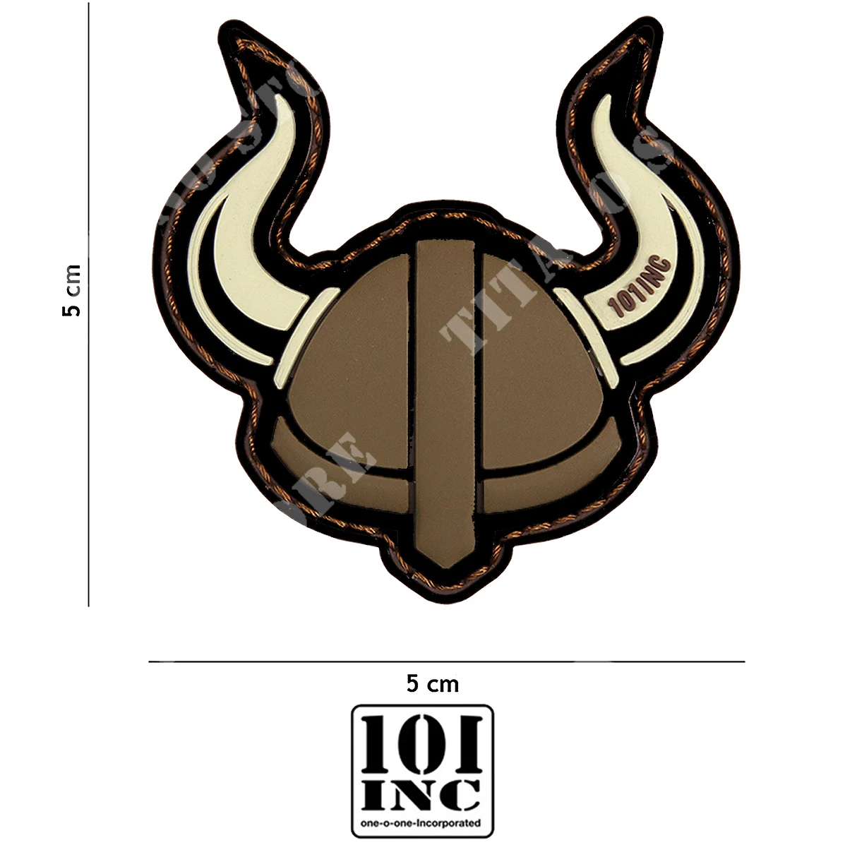PARCHE 3D PVC CASCO VIKINGO MARRÓN/NEGRO 101 INC (T75500)