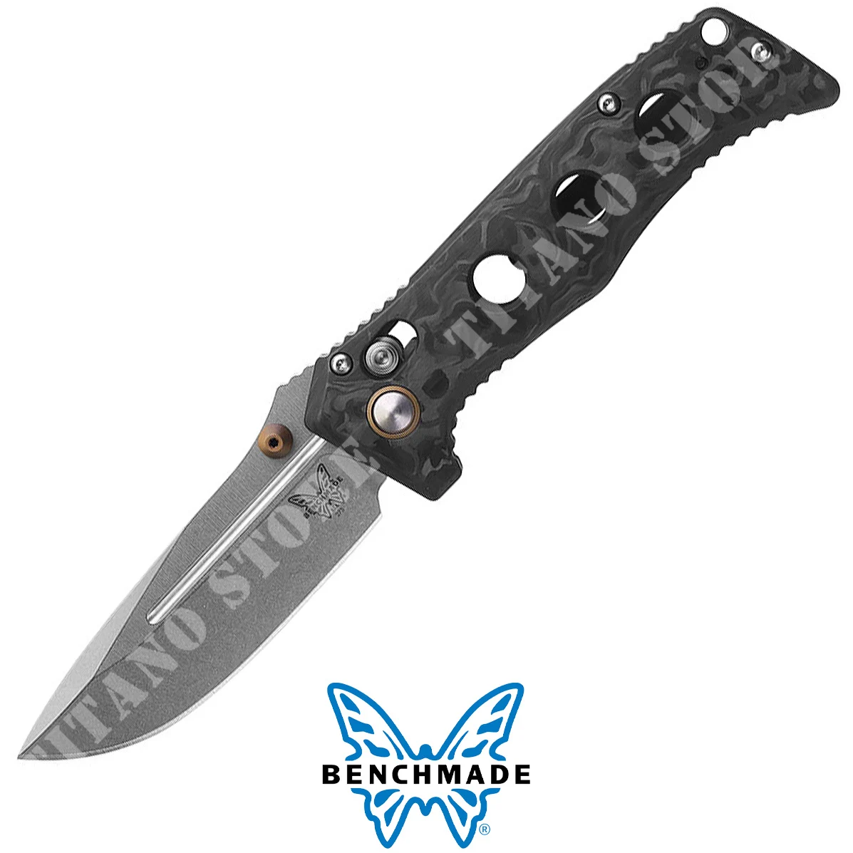 CUCHILLO MINI ADAMAS 273-03 MÁRMOL FIBRA DE CARBONO BENCHMADO (C37700027X)