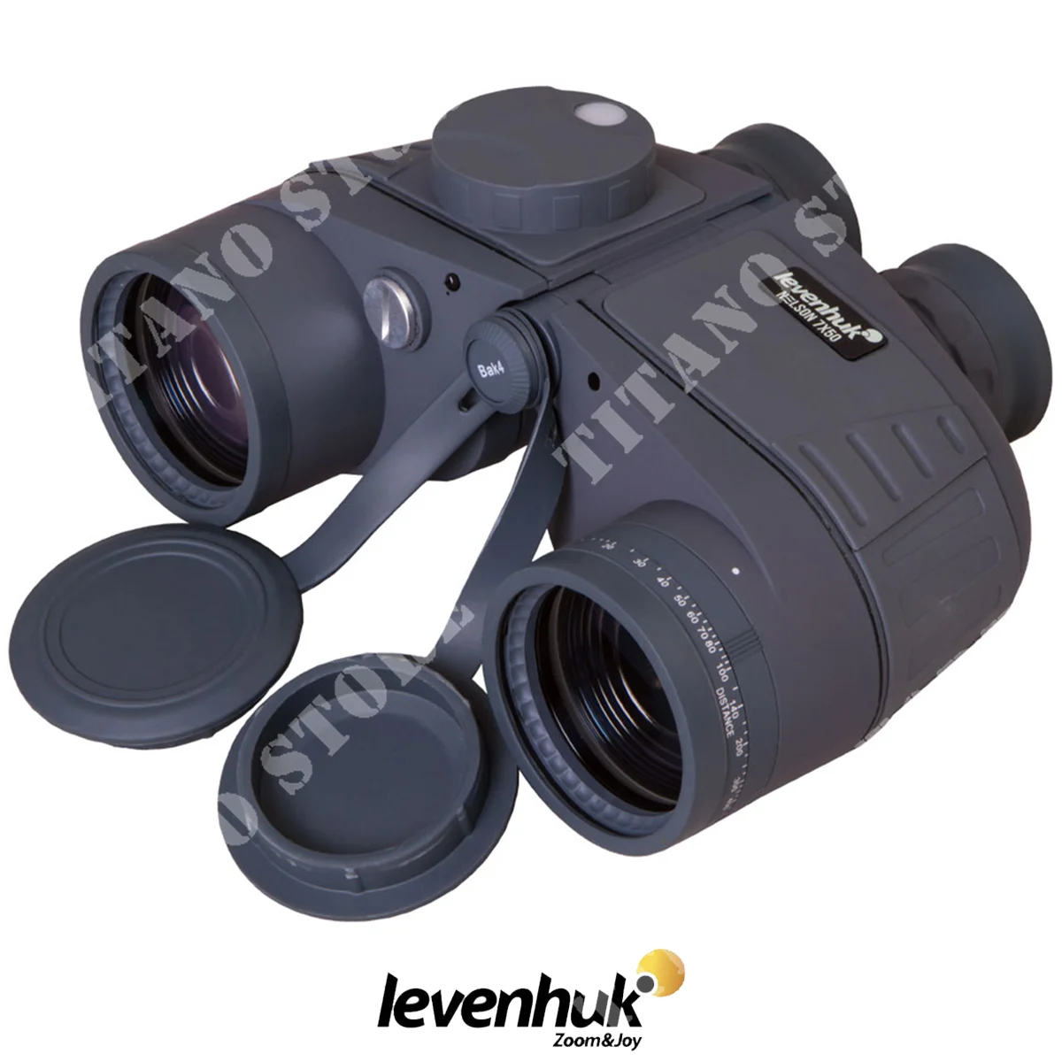 PRISMÁTICOS NELSON 7X50 CON RETÍCULA Y BRÚJULA LEVENHUK (LVN-72109)
