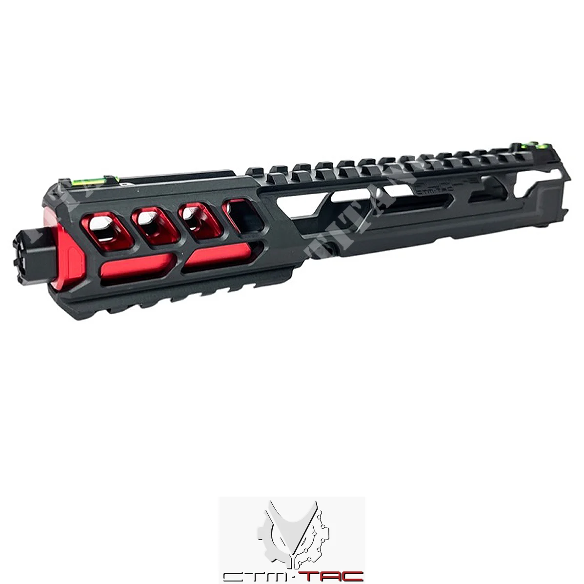 CAÑÓN EXTERIOR FUKU-2 CNC CORTE LARGO AAP01 NEGRO/ROJO CTM (CTM-AUR-0050)