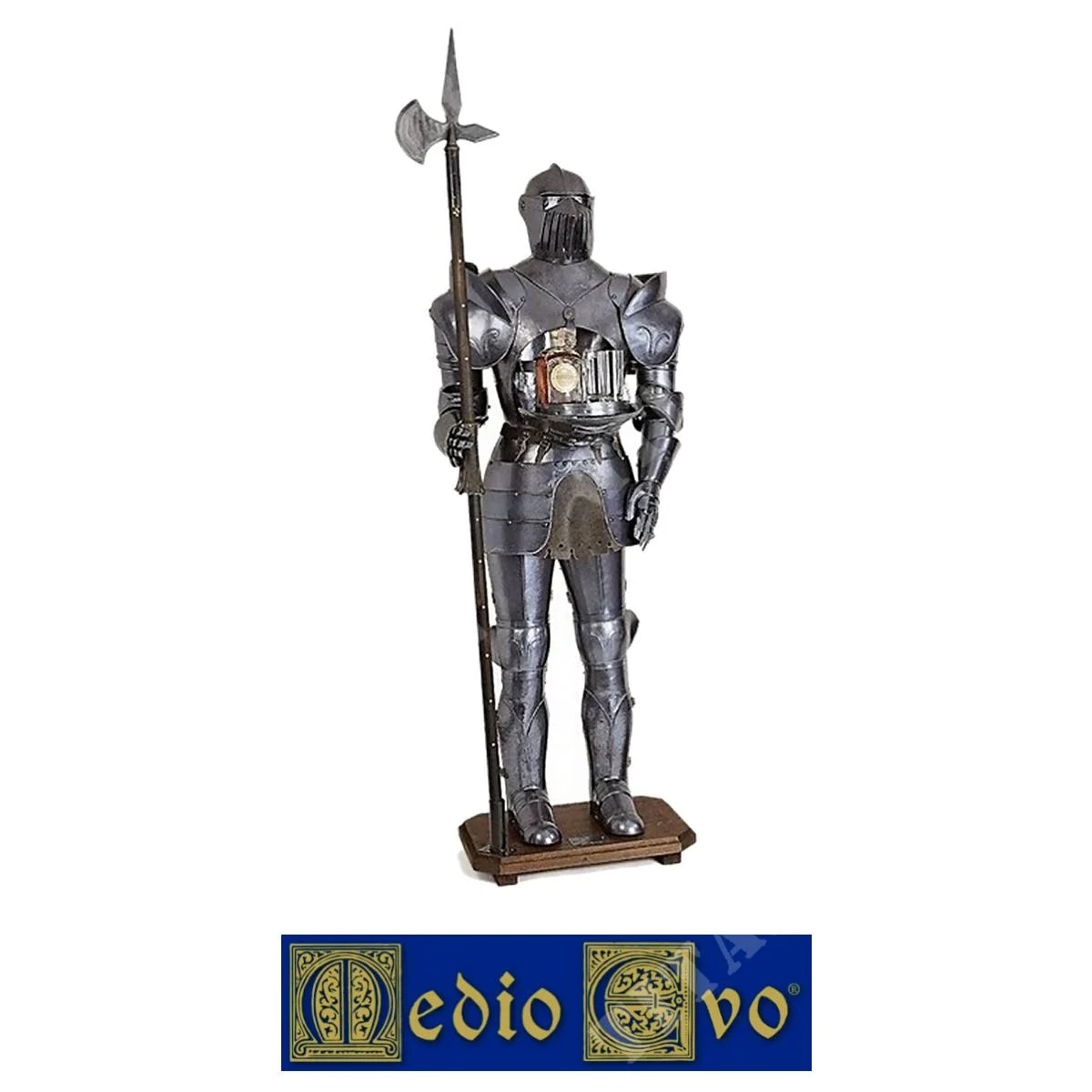 BARRA MÓVIL ARMADURA ITALIANA SIGLO XV. ALABARDA MEDIEVAL (A.02)