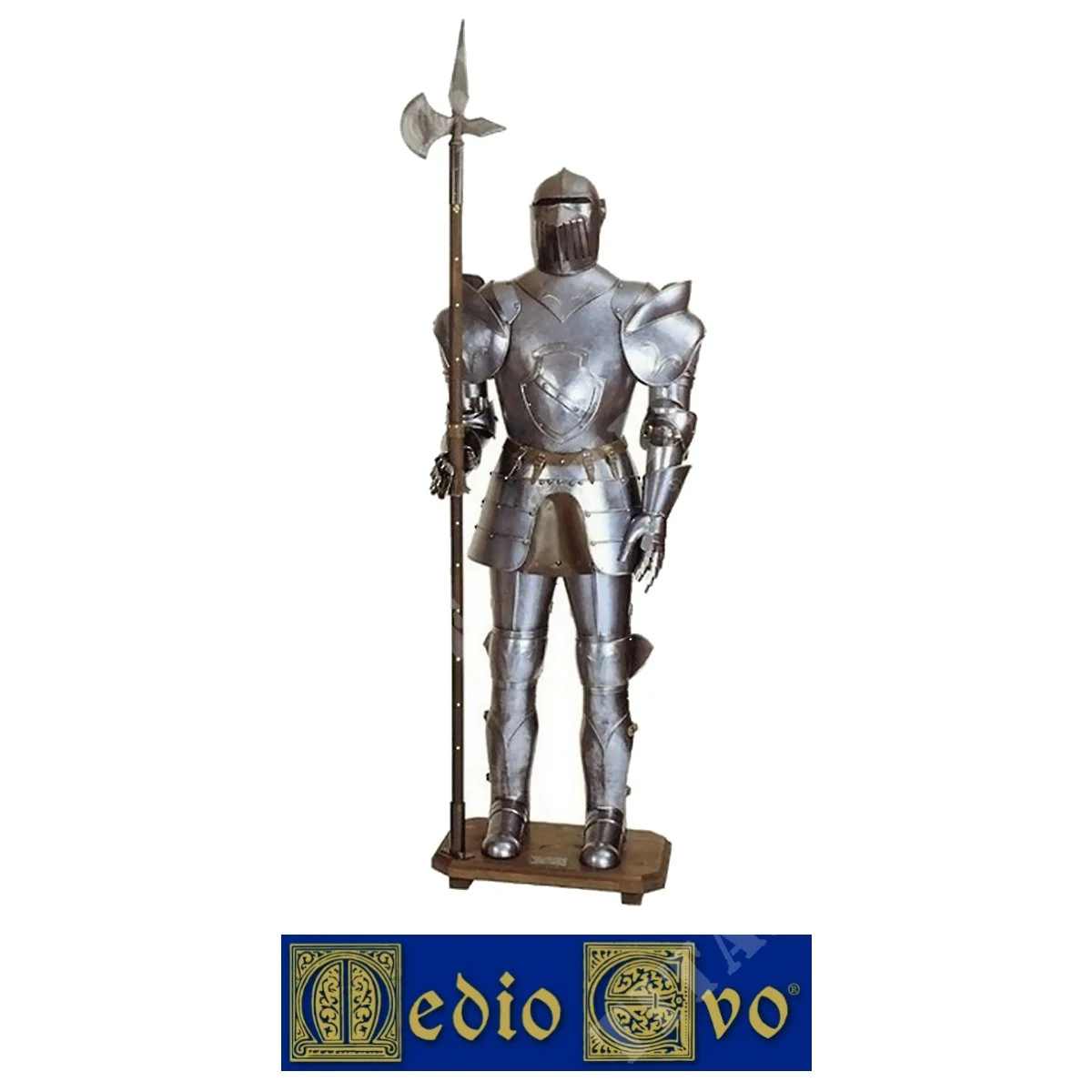 ARMADURA ESCUDO DE ARMAS ITALIANO SIGLO XV ESPADA/ALABARDA MEDIEVAL (C.02)