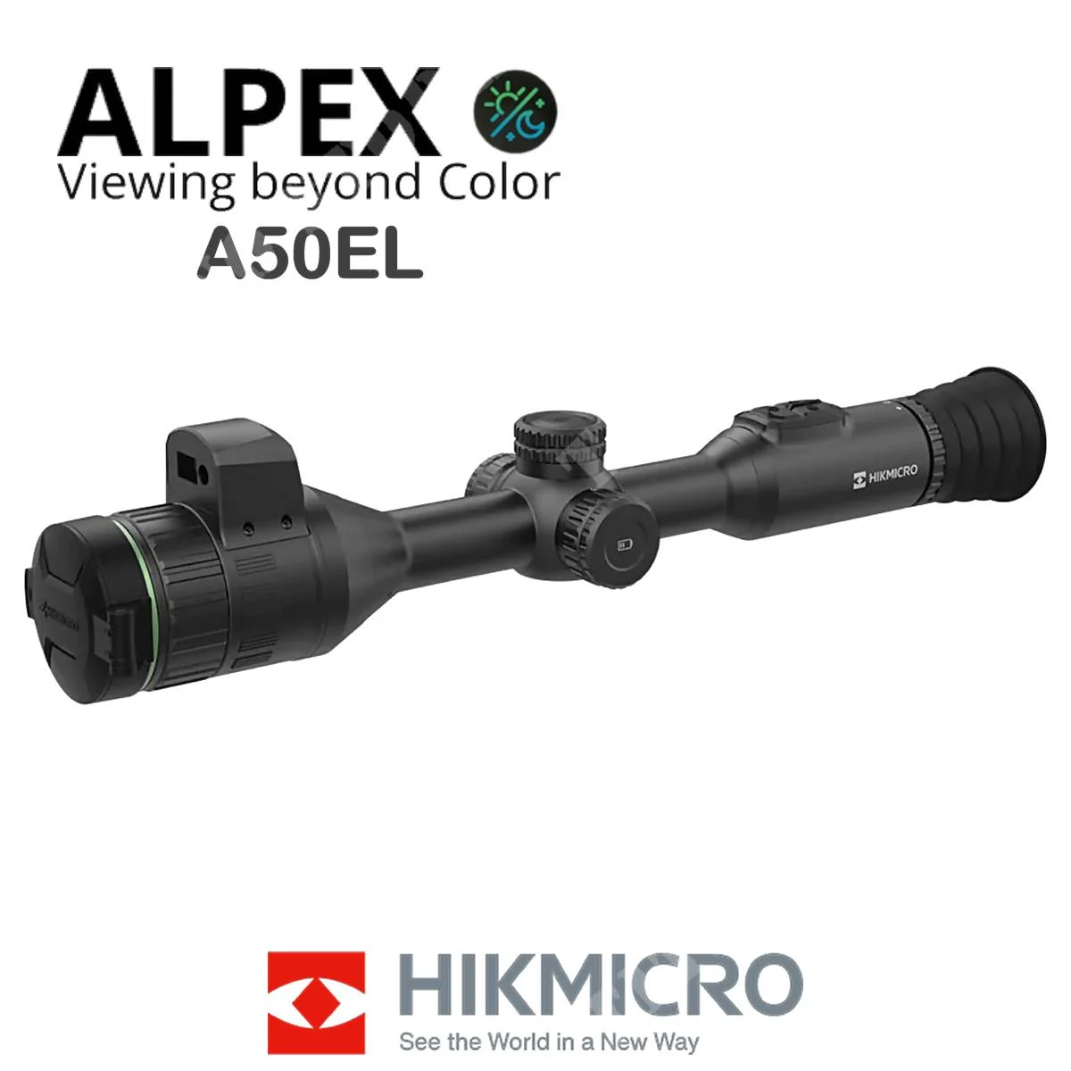 LENTE ALPEX 4K DIGITAL 3840 × 2160 CON TELÉMETRO HIKMICRO (HM-A50EL)