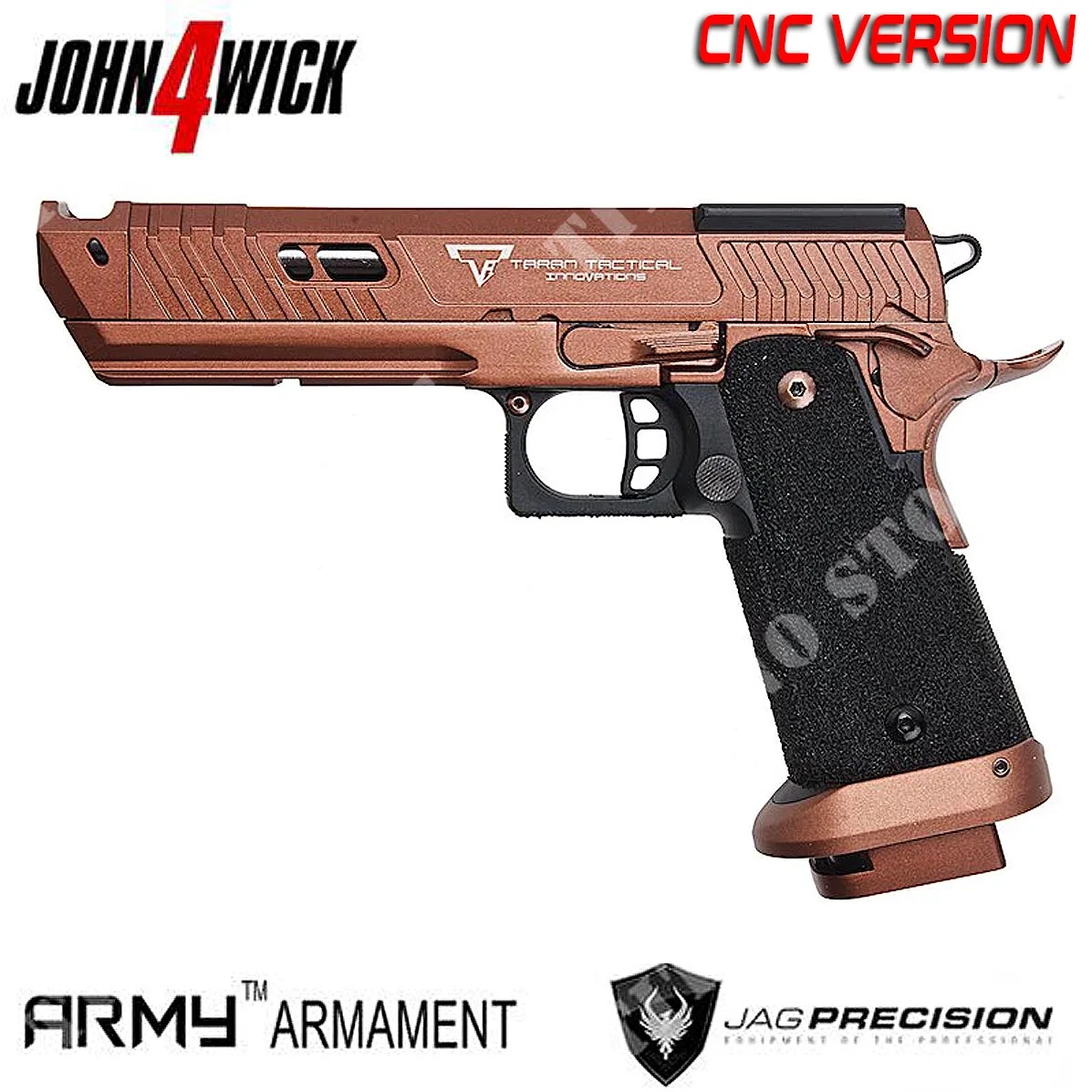 PISTOLA DE GAS TTI 2011 JOHN WICK 4 SAND VIPER CNC V2 TAN ARMAMENTO DEL EJÉRCITO (JAG-TTI-615-1-CNC)