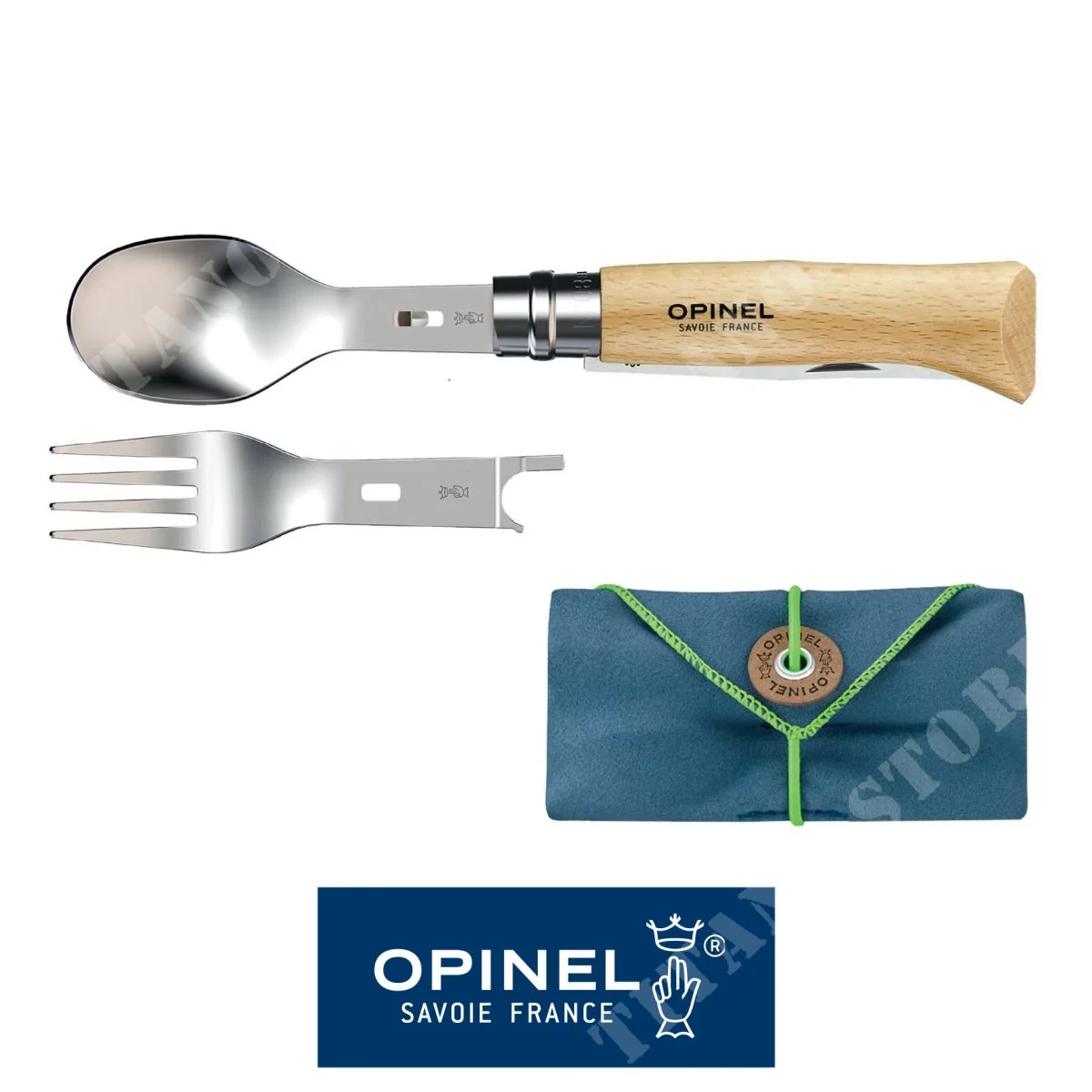 JUEGO CUCHILLOS N.08 PICNIC C/FORCHA/PUNCH.+ESTUC. OPINEL (OPN-05617)