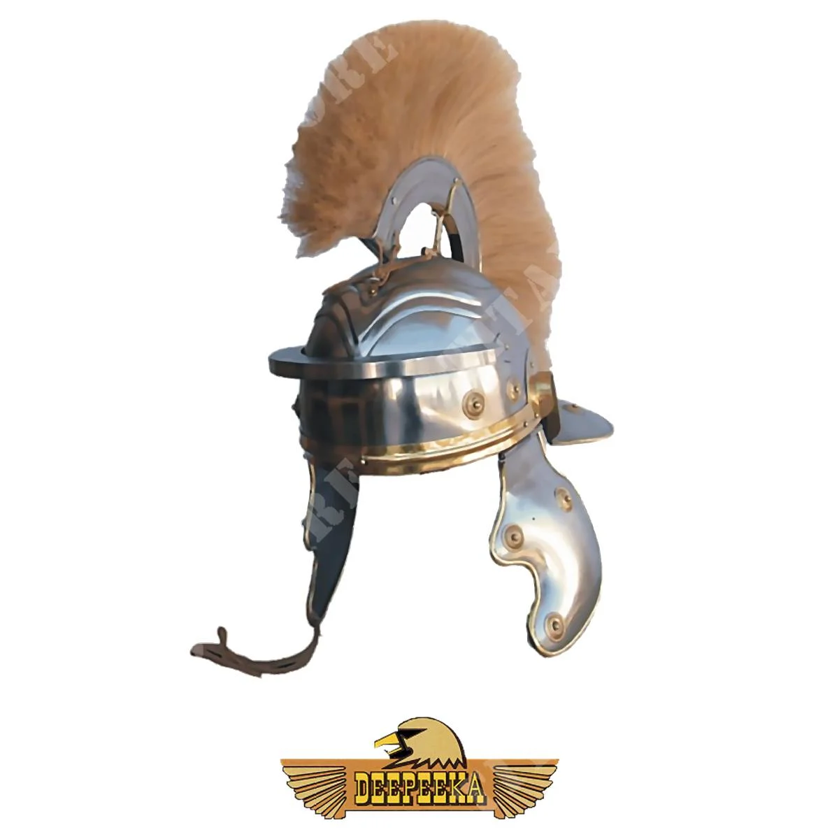 CASCO ROMANO CON HORQUILLA VERTICAL BLANCA DEEPEEKA (I3816E.09-W)