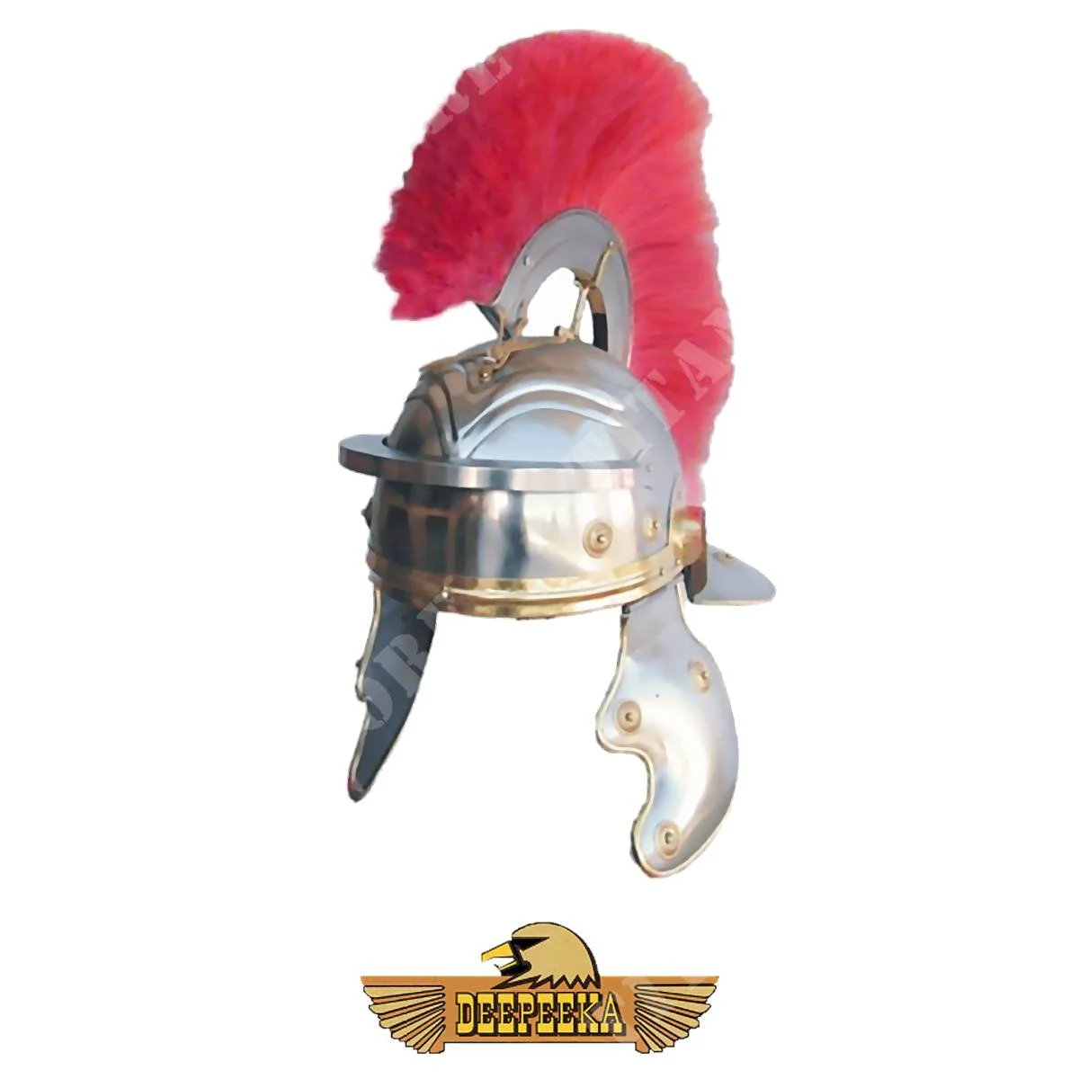 CASCO ROMANO CON HORQUILLA VERTICAL ROJA DEEPEEKA (I3816E.09)