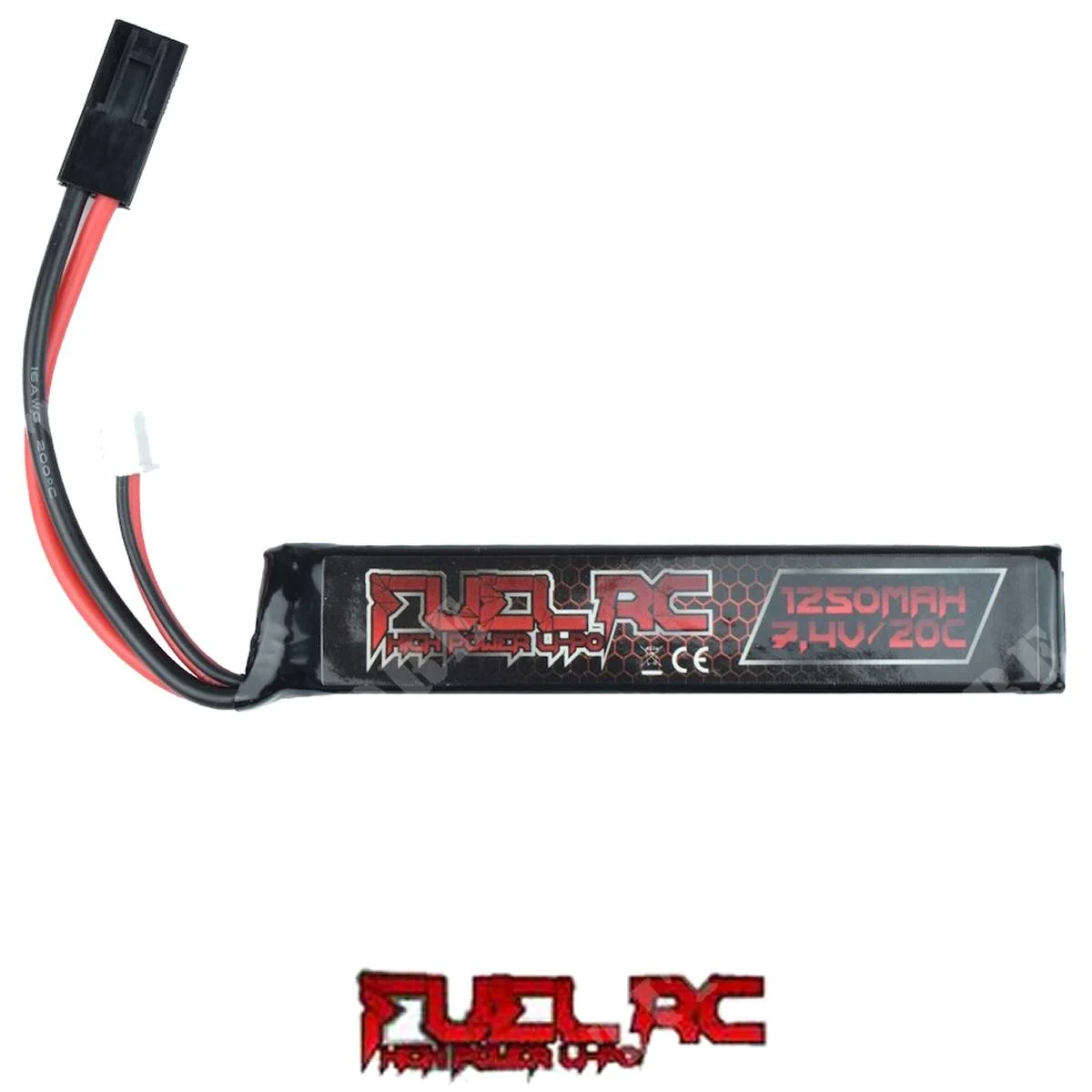 BATERÍA LI-PO 7.4X1250 MAH 20C VARILLA DE COMBUSTIBLE (FL-7.4X1250)