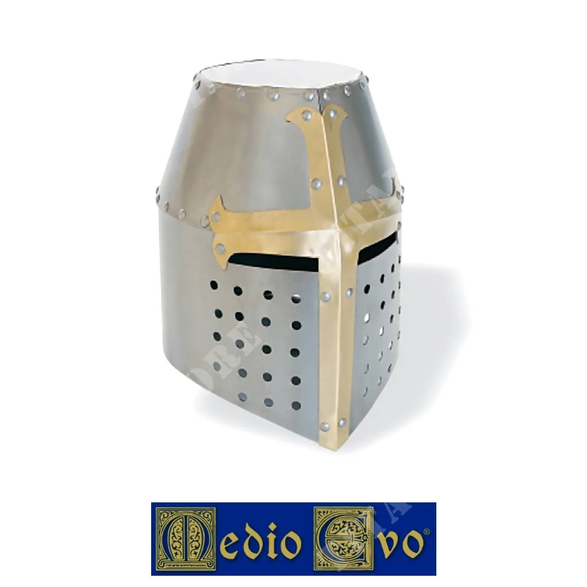 CASCO MEDIEVAL CRUZ DE HIERRO DORADA (002/H2L.03)