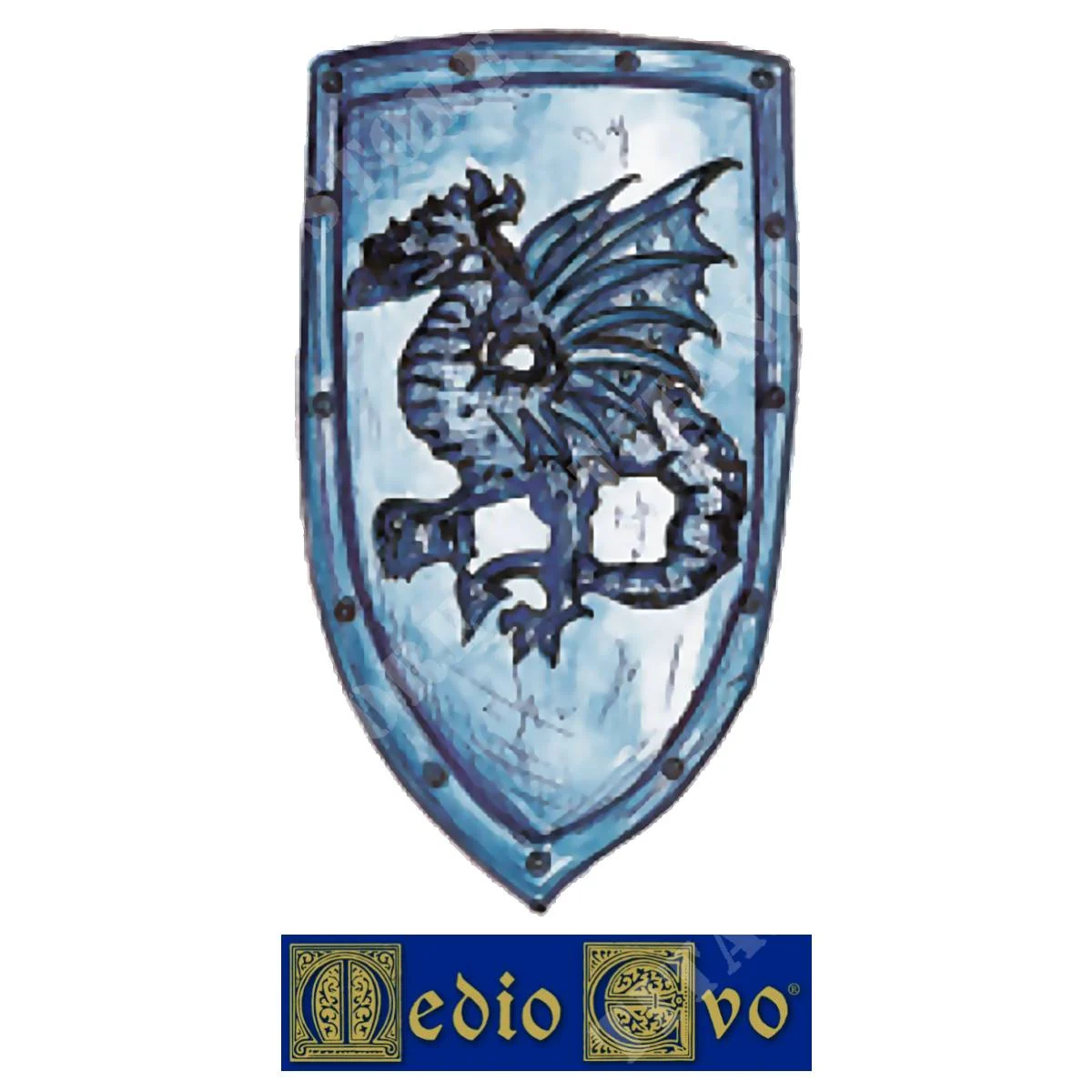 ESCUDO DE HIERRO DECORADO CON DRAGÓN DE LA EDAD MEDIA (007/4C.03)