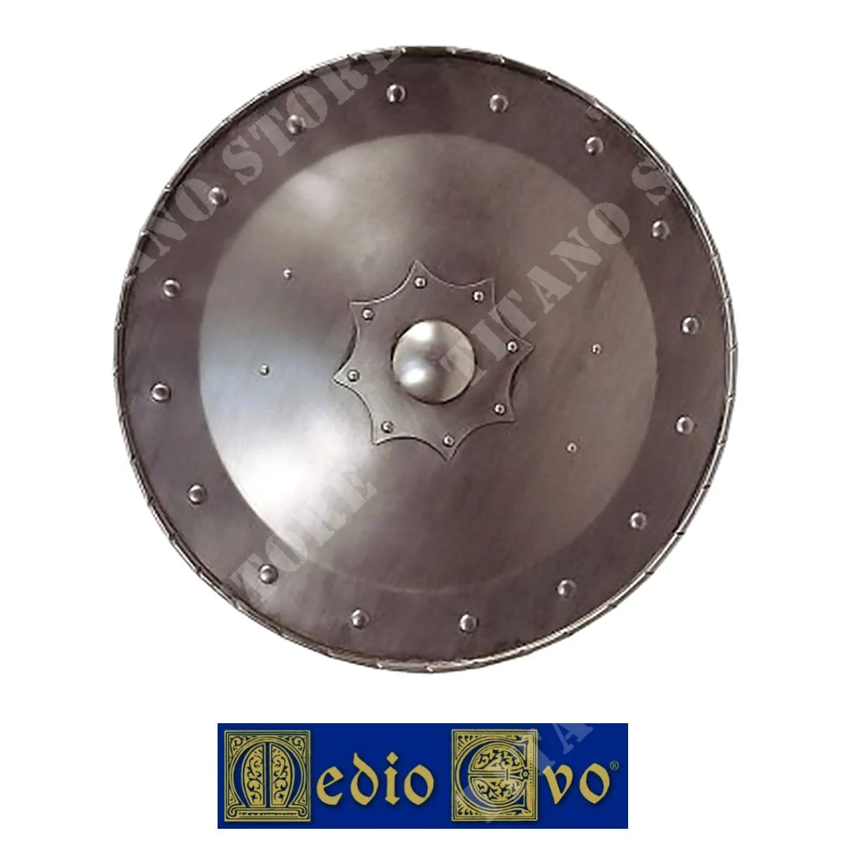 ESCUDO DE HIERRO CON TAPONES EDAD MEDIA (007/3.03)