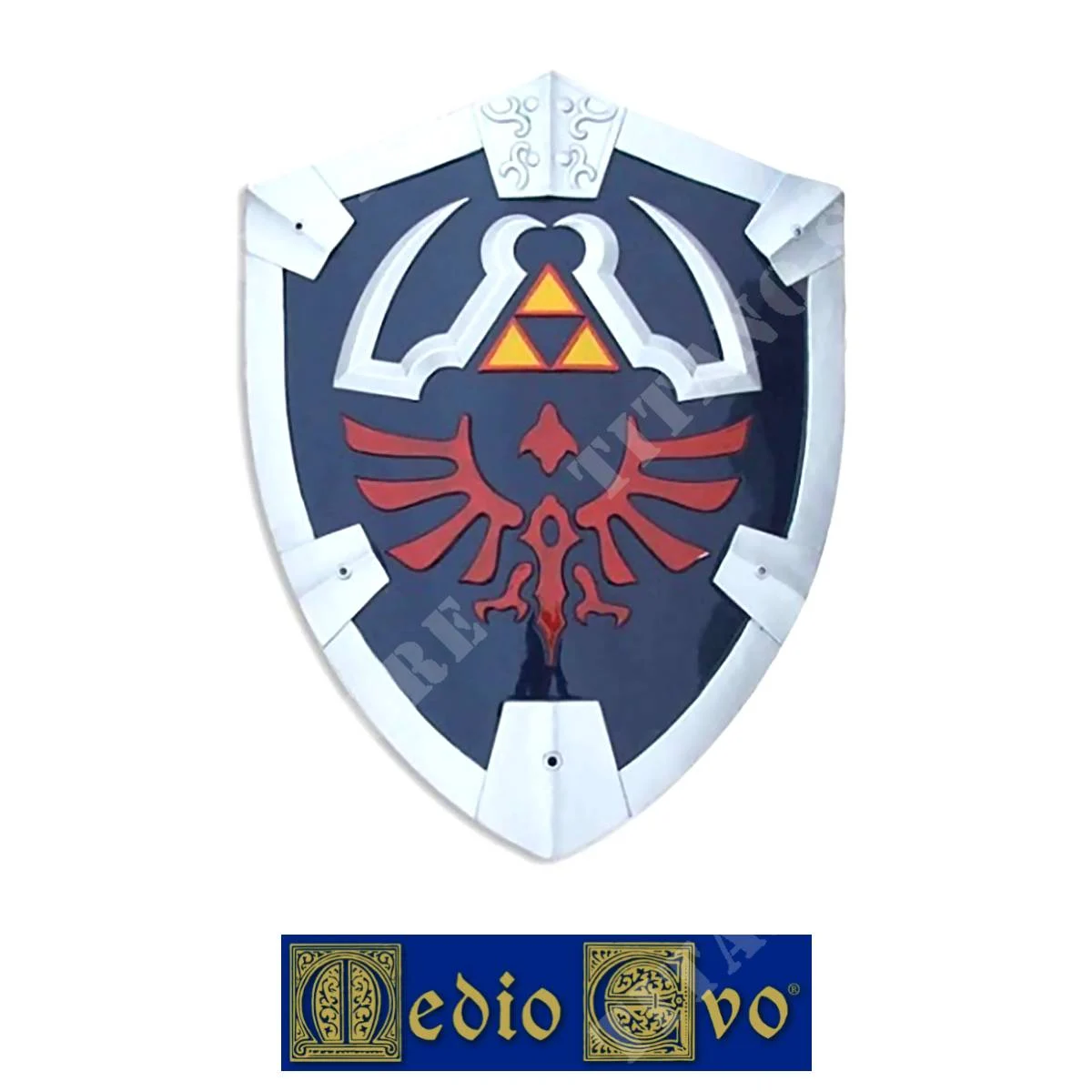 LEYENDA DEL ESCUDO HYLIA DE ZELDA EN RESINA ESMALTADA EDAD MEDIA (FL13301.55)