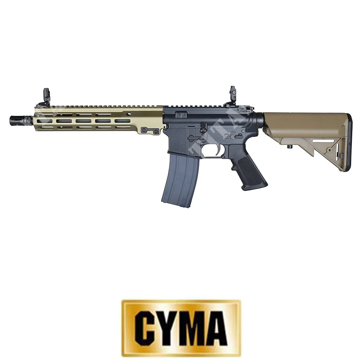 RIFLE DE GAS CGS MK16 10.5'' NEGRO/TIERRA OSCURO CYMA (CM-CGS3)