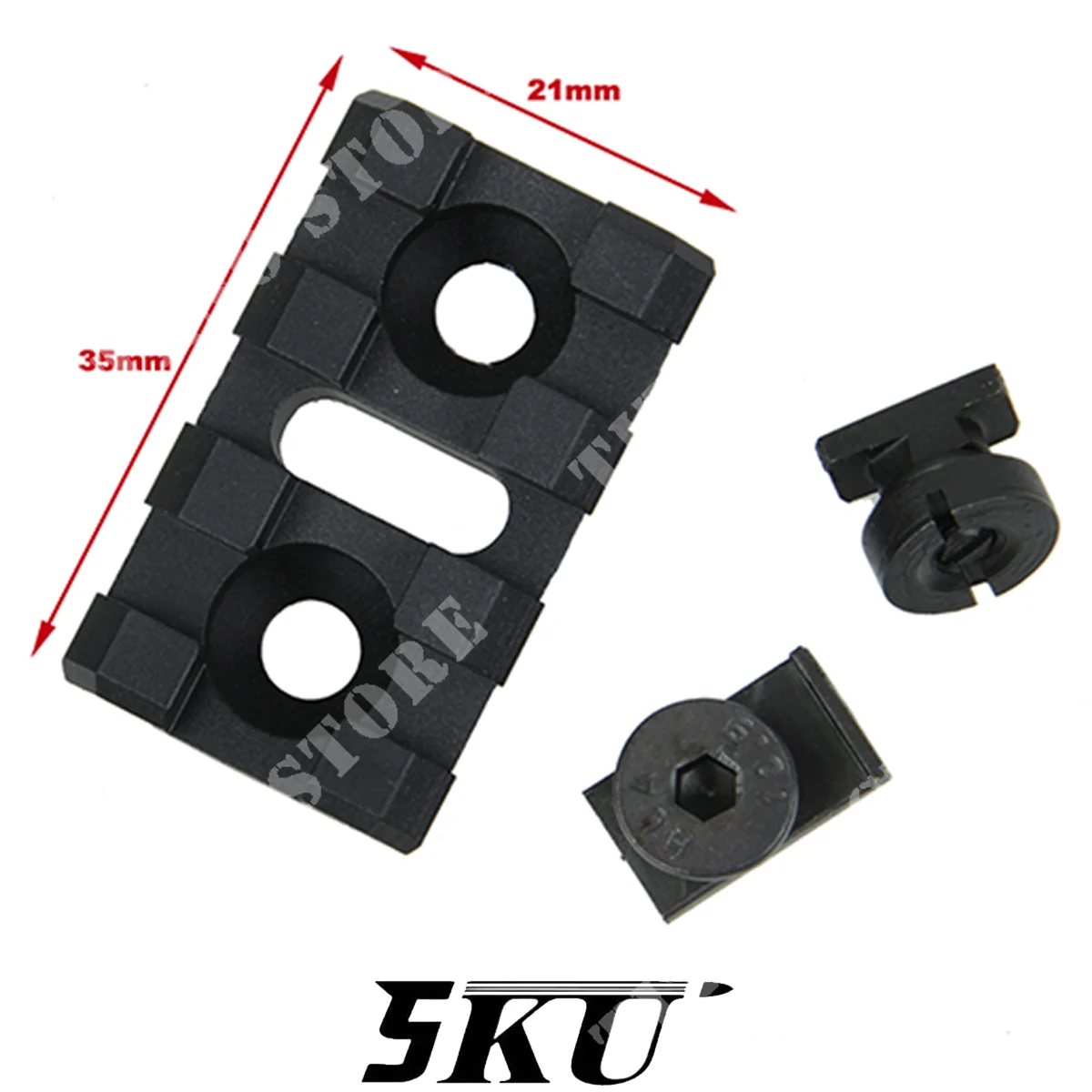 CORREDERA 20MM B-2L NEGRO ZENITCO 5KU (5KU-292-BK)