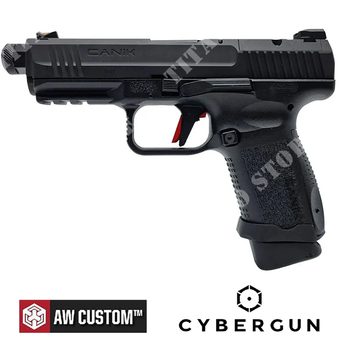 PISTOLA DE GAS CANIK TP9 NEGRA AW/CYBERGUN (550002)