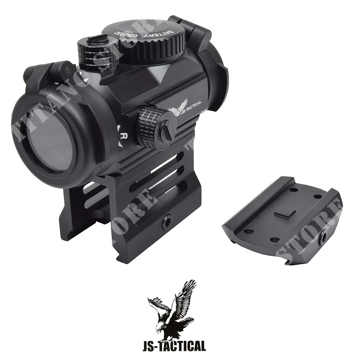 PUNTO ROJO CON ELEVADOR 1'' NEGRO JS TACTICAL (JS-BD02)