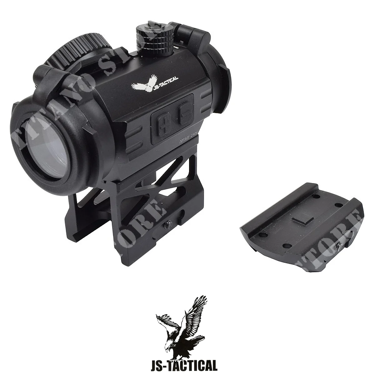 PUNTO ROJO CON ELEVADOR 1'' NEGRO JS TACTICAL (JS-BD01)
