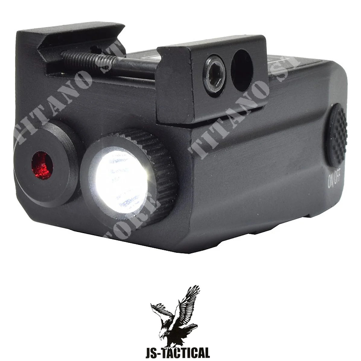 LINTERNA LED TÁCTICA JS 140 CON LÁSER ROJO (JS-GJ25R)
