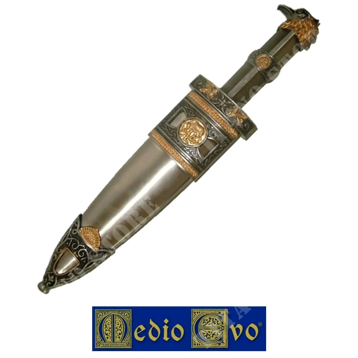 PUGIO ROMANO CON POMO EN FORMA DE ÁGUILA EDAD MEDIA (HK1300/G.55)