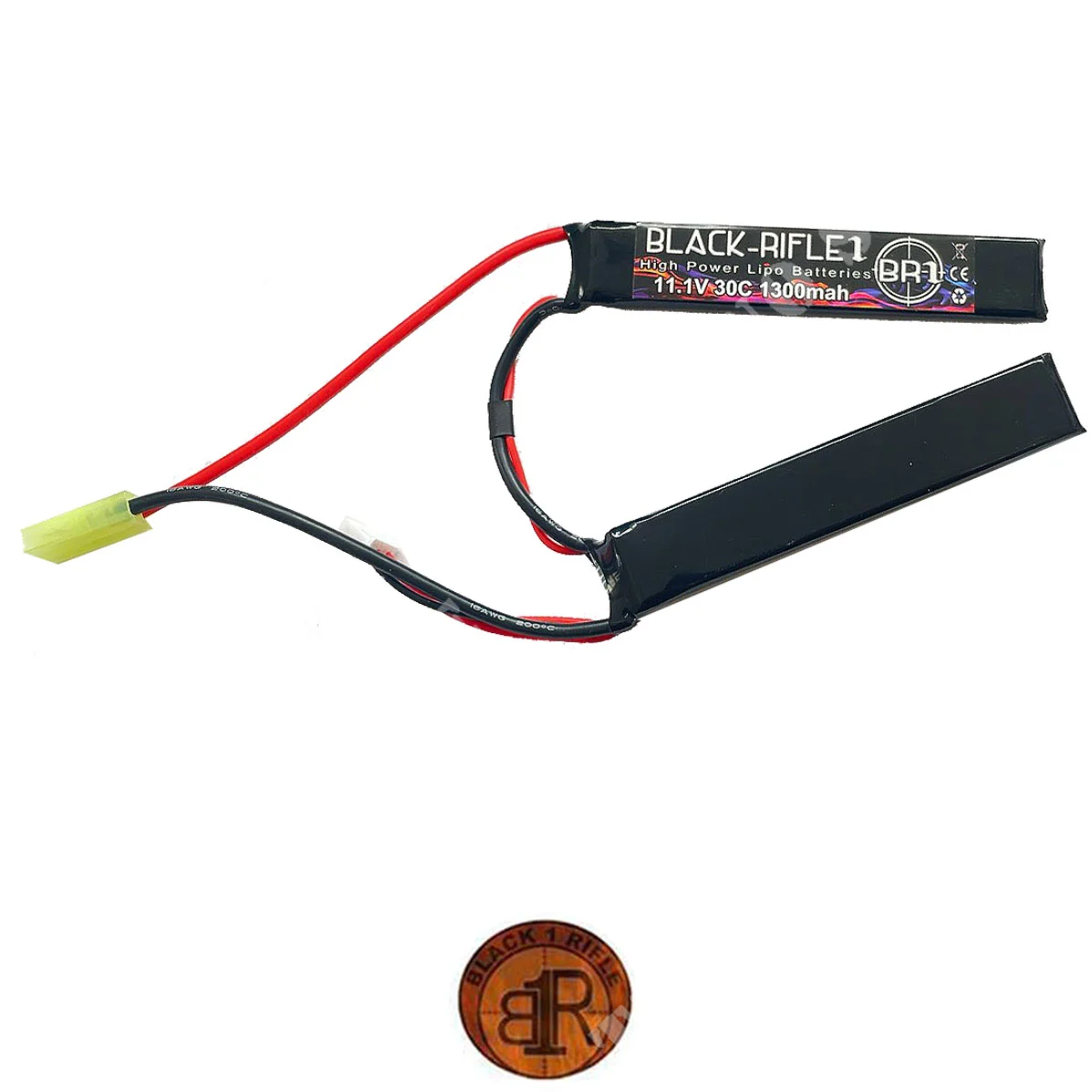 BATERIA LIPO 11.1x1300MAH 30C CQB BR1 (BR11.1x1300-30C-CQB2)
