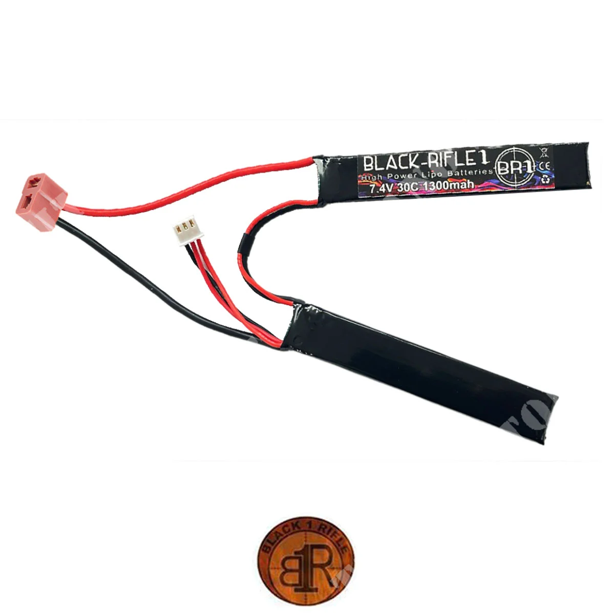 BATERIA LIPO 7.4x1300MAH 30C CQB DEANS BR1 (BR7,4x1300-30C-CQB-DEANS)