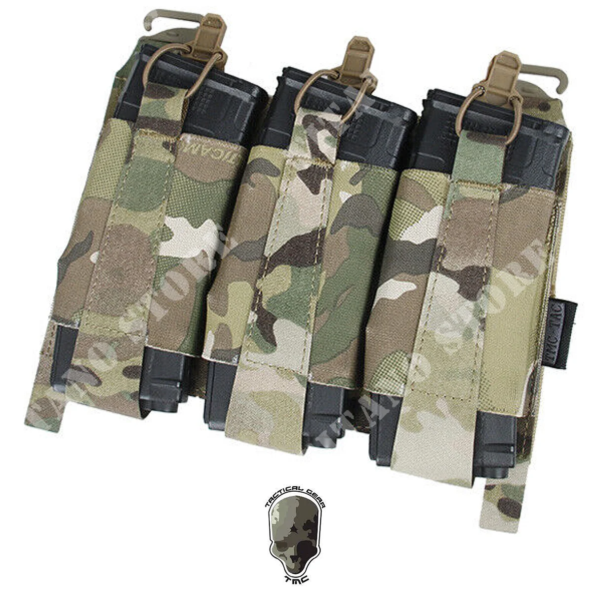 PANEL PORTA CARGADOR ELASTICO TRIPLE M4 MULTICAM TMC (TMC3669-MC)