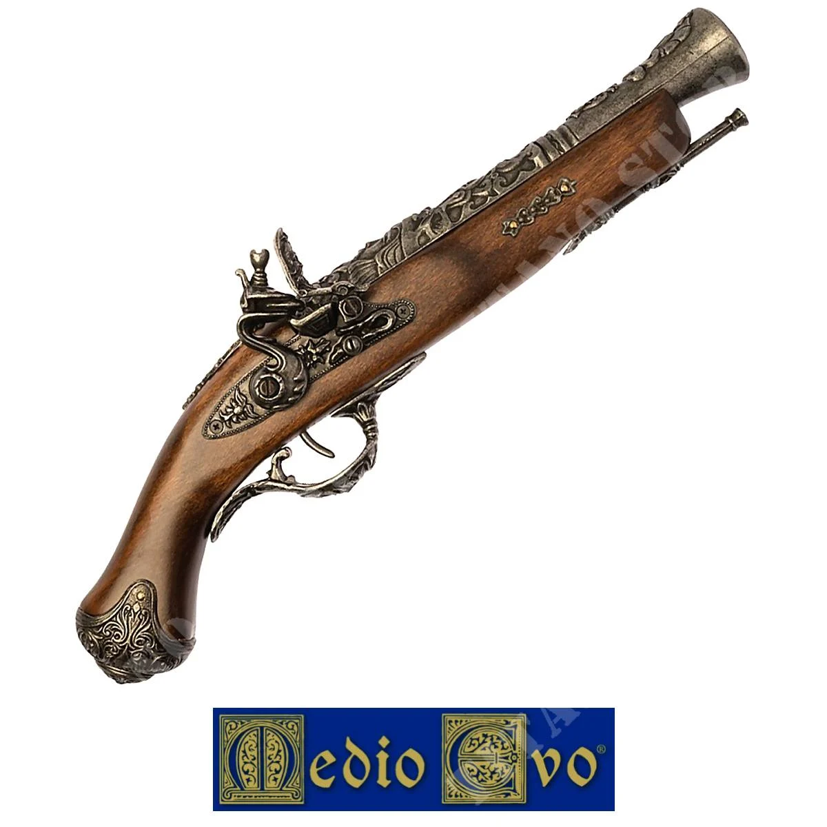 PISTOLA ANTIGUA EDAD MEDIA ITALIANA DEL SIGLO XVII (308.01)