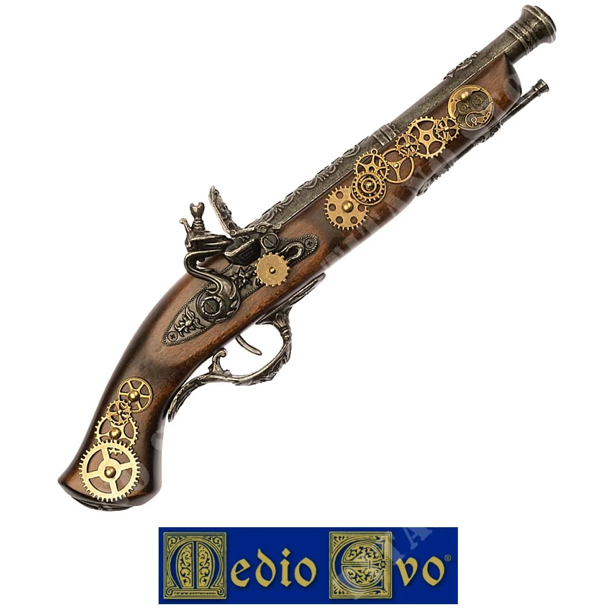 PISTOLA STEAMPUNK PISTOLA 37CM EDAD MEDIA (328.01)