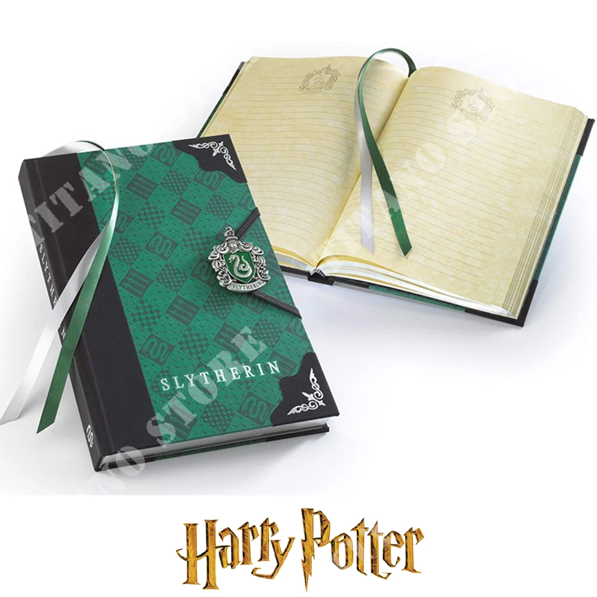 DIARIO CON ESCUDO DE SLYTHERIN THE NOBLE COLLECTION (NN7339.85)